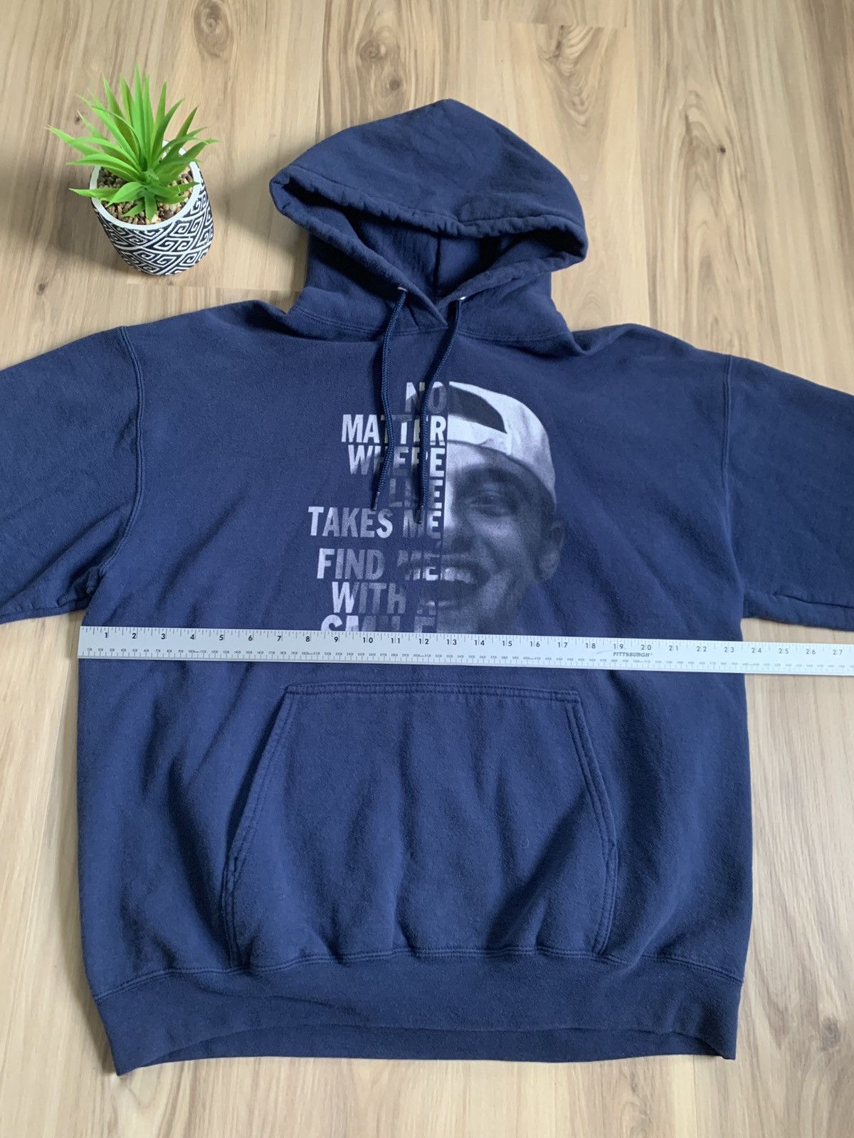 Band Tees Mac Miller No Matter Where Life Takes Me Hoodie Navy Blue Size US XL / EU 56 / 4 - 4 Thumbnail