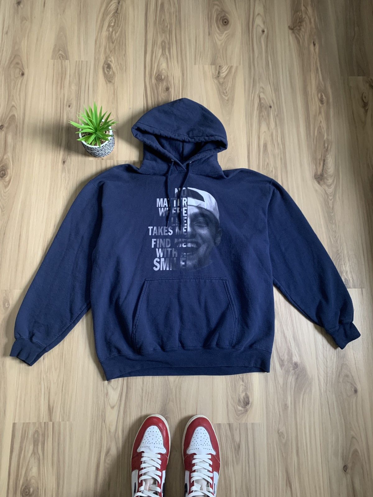 Band Tees Mac Miller No Matter Where Life Takes Me Hoodie Navy Blue Size US XL / EU 56 / 4 - 1 Thumbnail