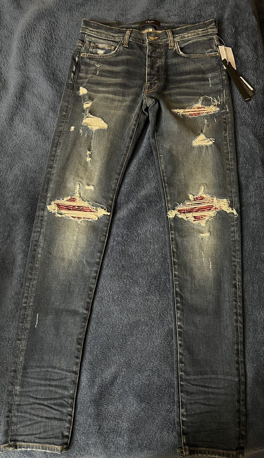 Amiri MX1 Deep Classic Indigo Bandana Patch