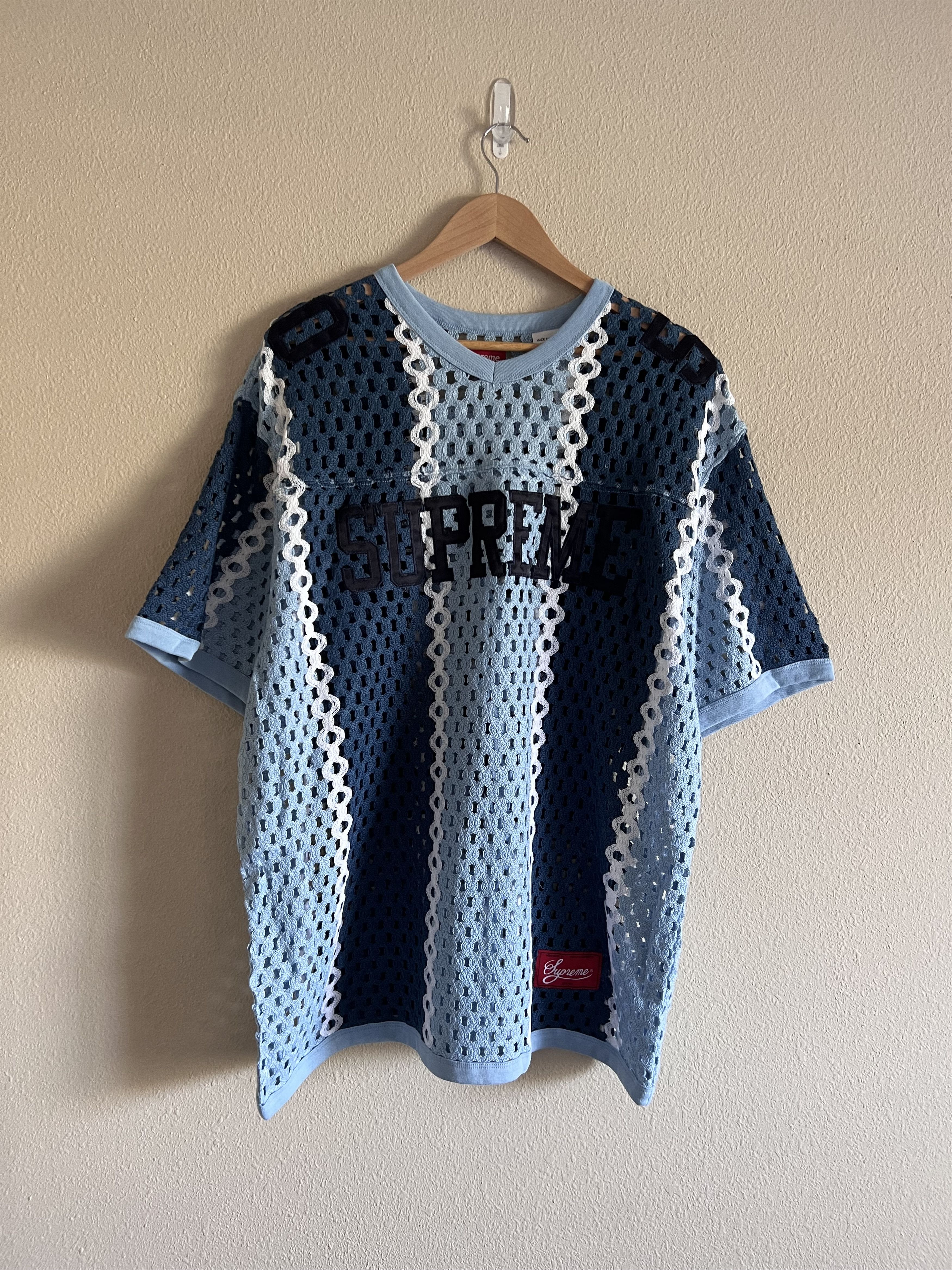 Supreme Crochet Football Jersey 'Black