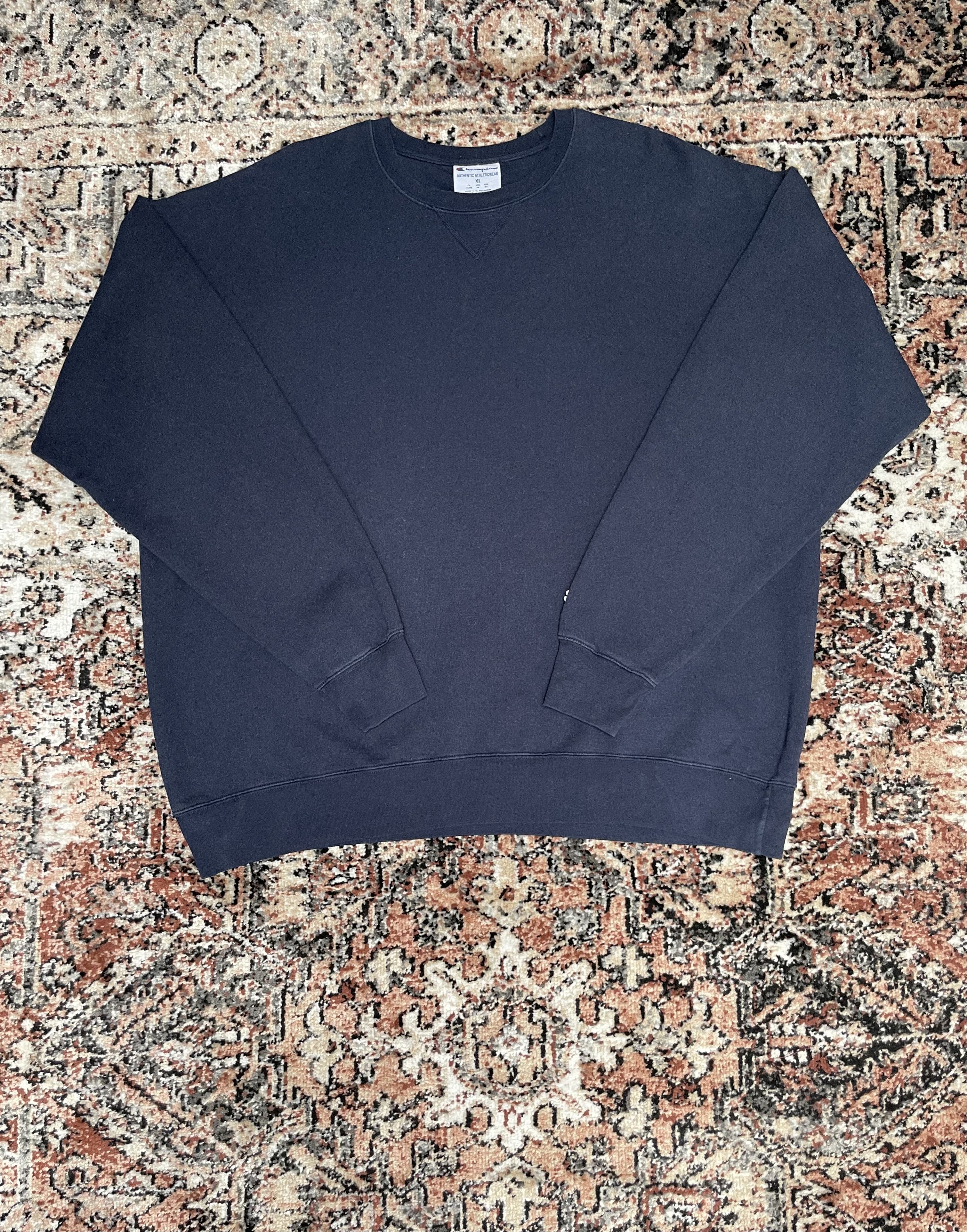 Champion Champion - Navy Blue Crewneck Size US XL / EU 56 / 4 - 1 Thumbnail