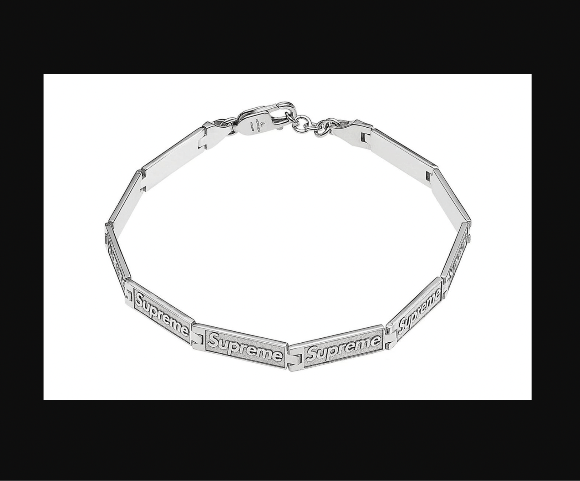 Supreme Supreme Jacob & Co. Box Logo Link Bracelet in Silver | Grailed