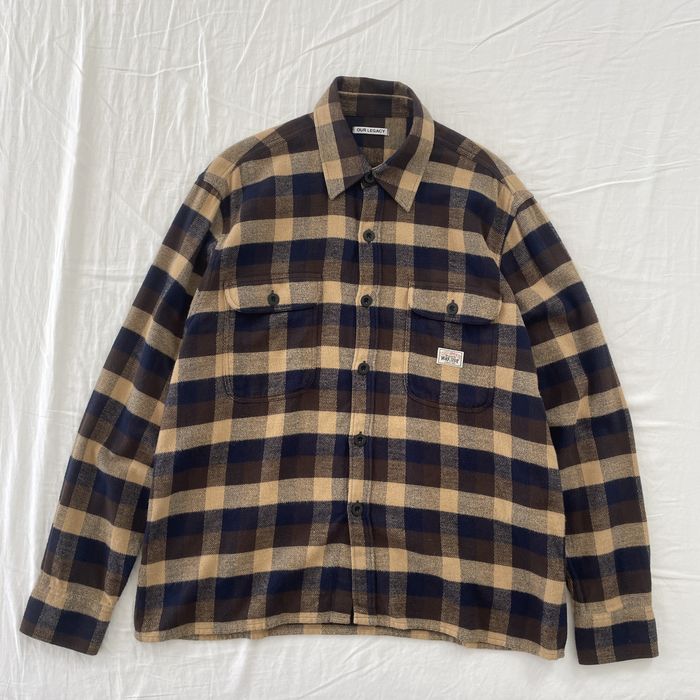 Our Legacy Country Shirt Brown Flannel Check | Grailed