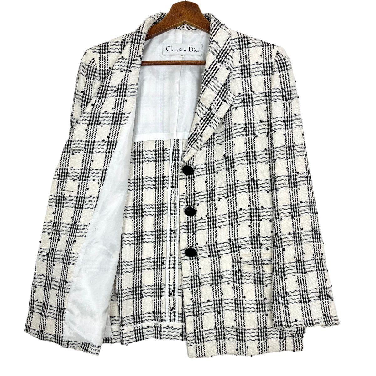 Christian Dior Monsieur × Vintage Vintage Christian Dior Tweed Blazer Jacket Size M / US 6-8 / IT 42-44 - 5 Thumbnail