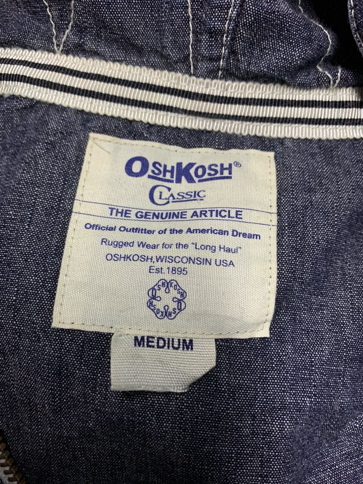 Japanese Brand × Oshkosh Vintage Oshkosh Denim Hoodie Jacket Size US M / EU 48-50 / 2 - 9 Thumbnail