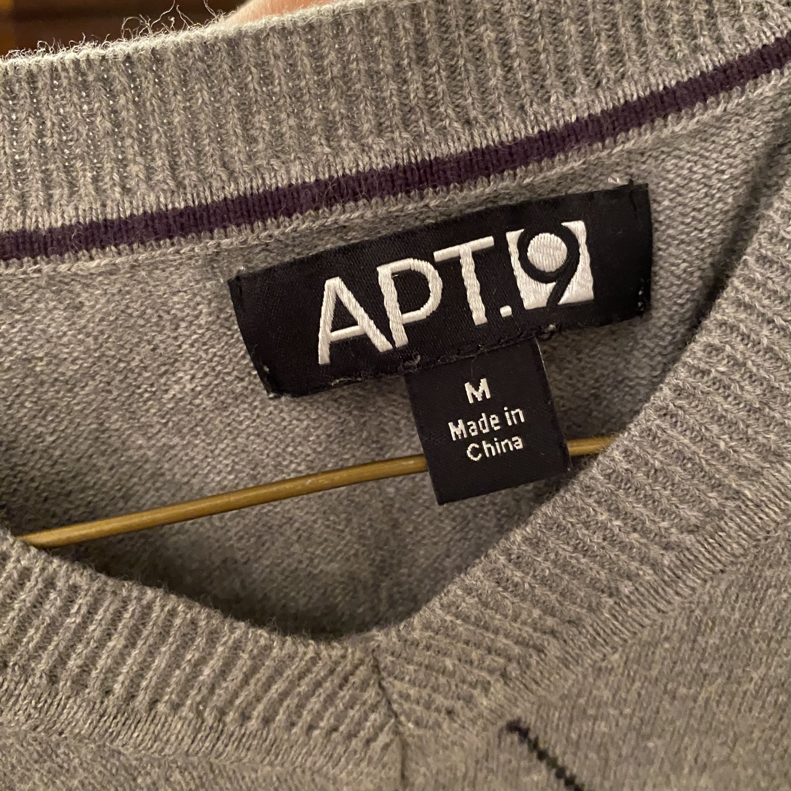 Apt. 9 × Vintage Vintage Apt.9 Medium Argyle Grey Gray Sweater Vest Size US M / EU 48-50 / 2 - 6 Thumbnail