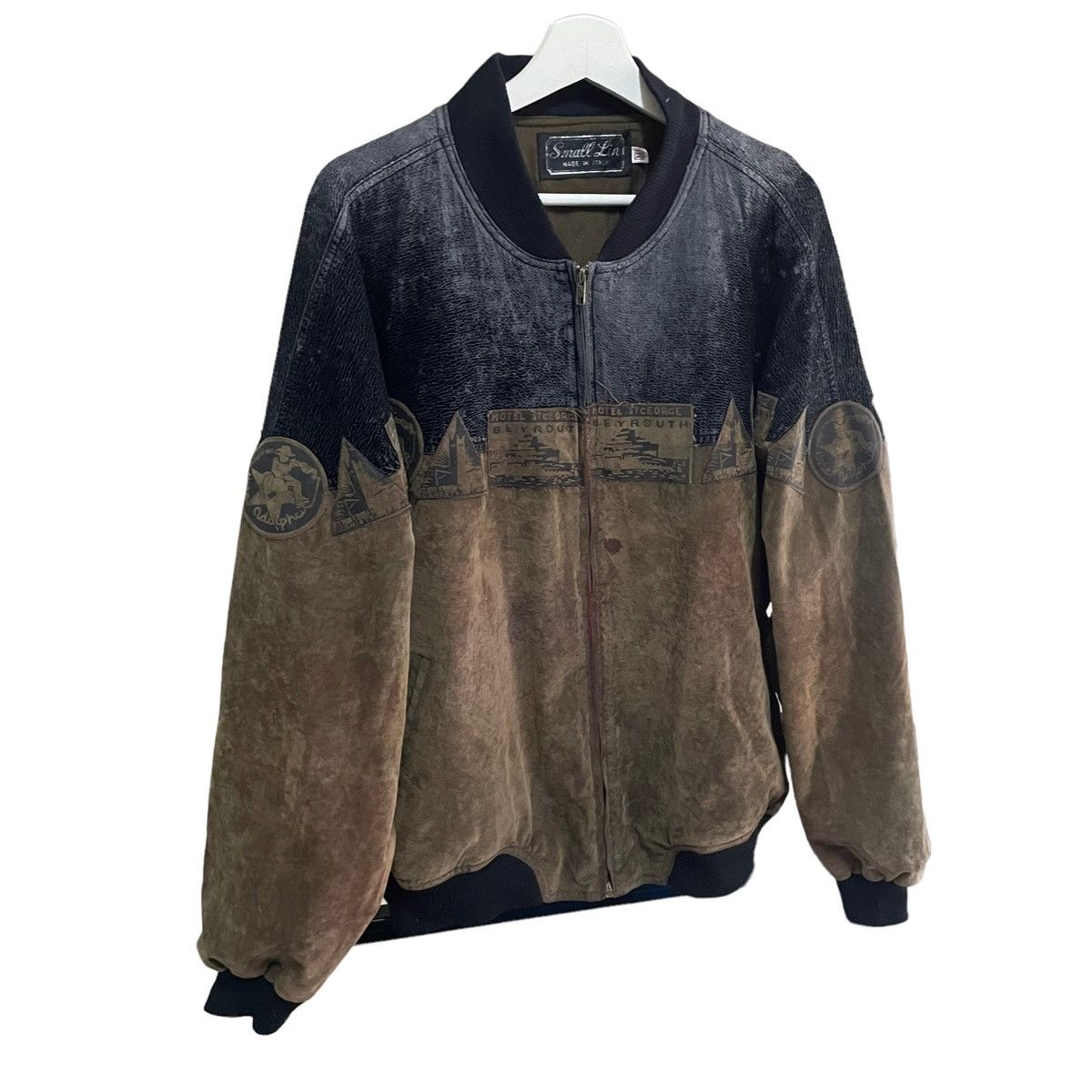 Vintage 💥80s SMALL LIN DESIGNER BOMBER JACKET Size US XL / EU 56 / 4 - 4 Thumbnail