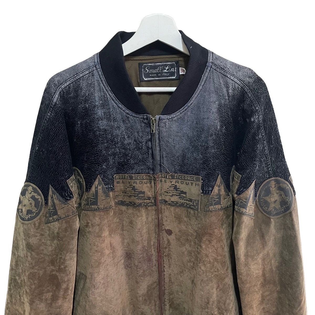 Vintage 💥80s SMALL LIN DESIGNER BOMBER JACKET Size US XL / EU 56 / 4 - 5 Thumbnail