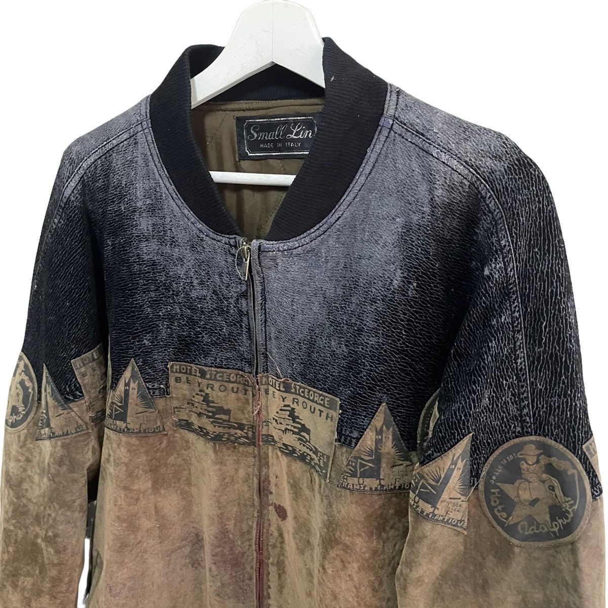 Vintage 💥80s SMALL LIN DESIGNER BOMBER JACKET Size US XL / EU 56 / 4 - 6 Thumbnail