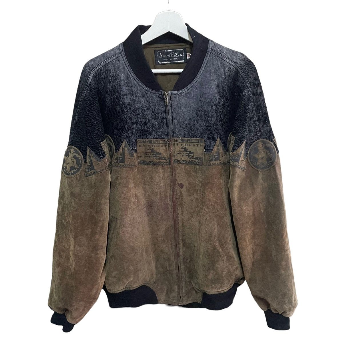 Vintage 💥80s SMALL LIN DESIGNER BOMBER JACKET Size US XL / EU 56 / 4 - 2 Thumbnail