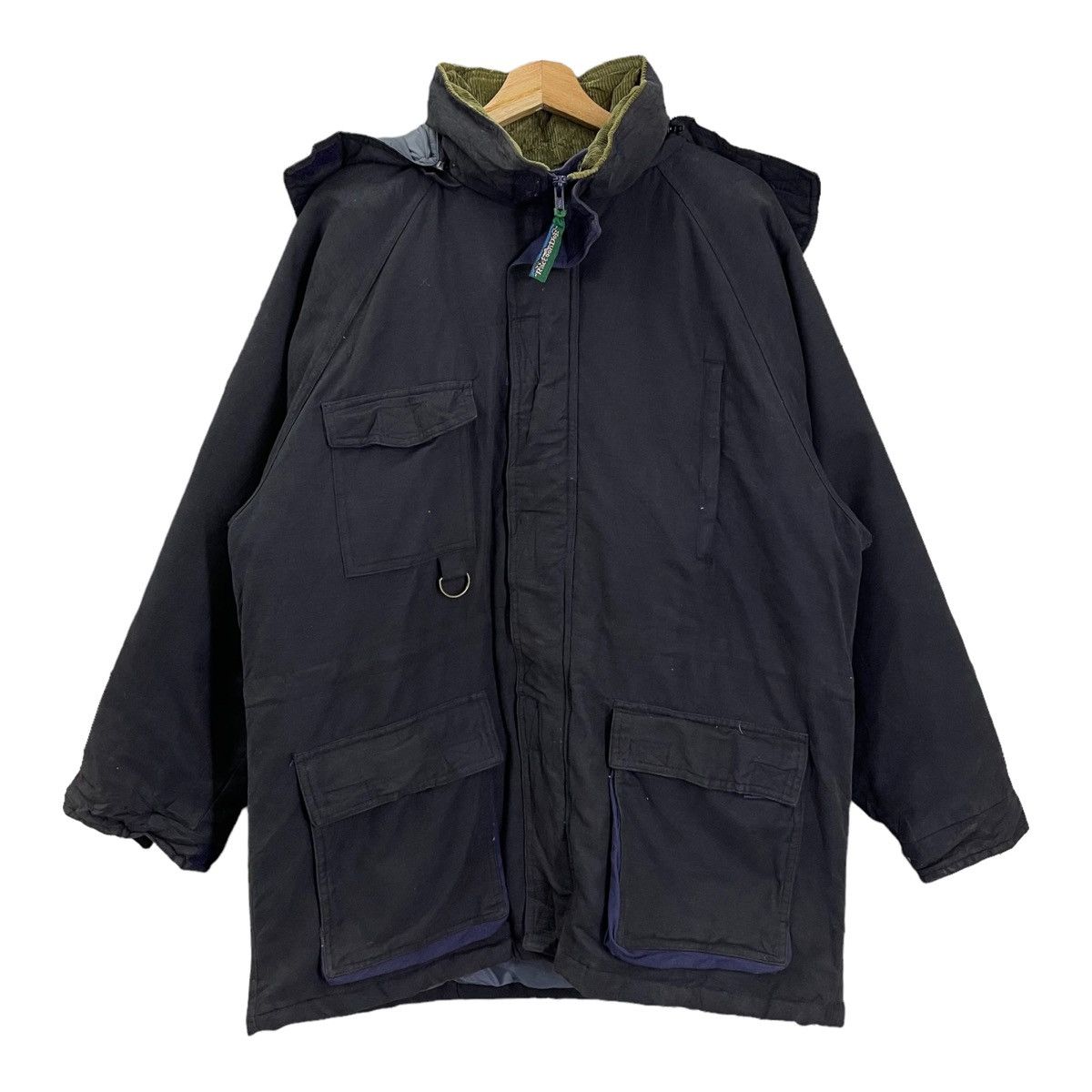 image of Ski Vintage Raccoon Dog Parka Jacket Size M-L in Black, Men's
