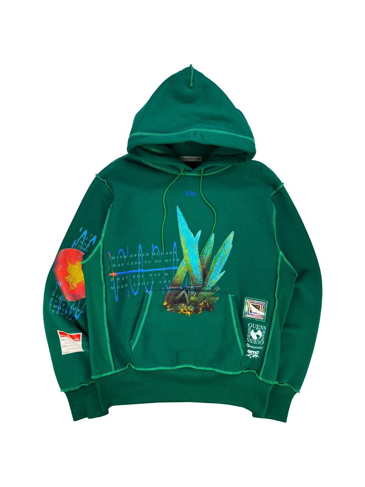 SS19 Advisory Board Crystals x Guess Emerald Green Hoodie