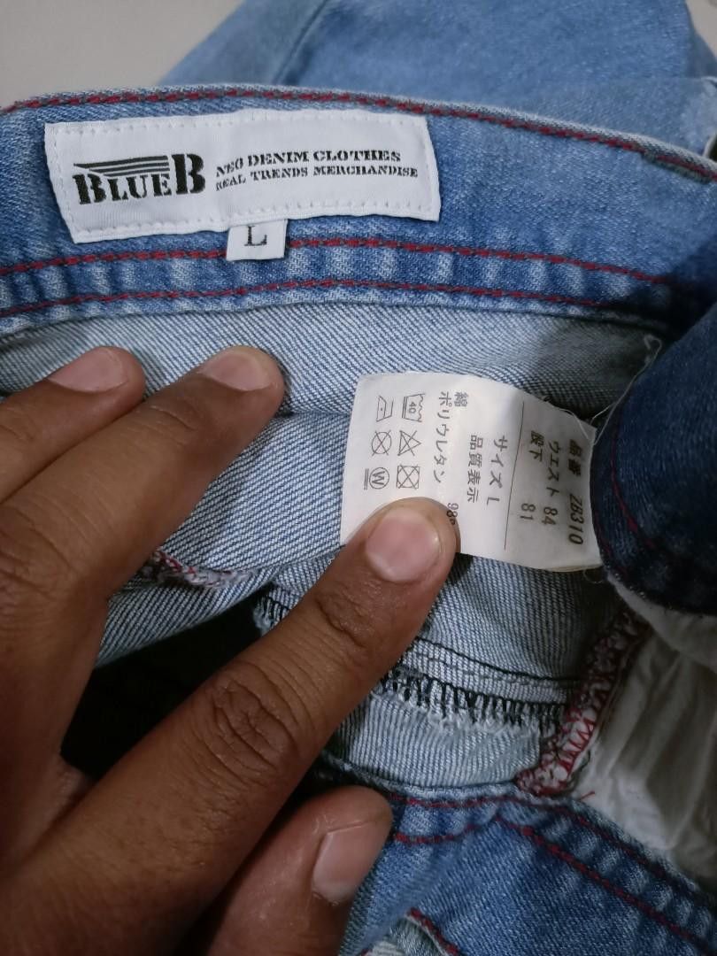 Japanese Brand Japanese Denim B stretchable biker pants style Size US 32 / EU 48 - 10 Thumbnail