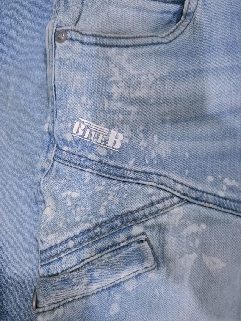 Japanese Brand Japanese Denim B stretchable biker pants style Size US 32 / EU 48 - 8 Thumbnail