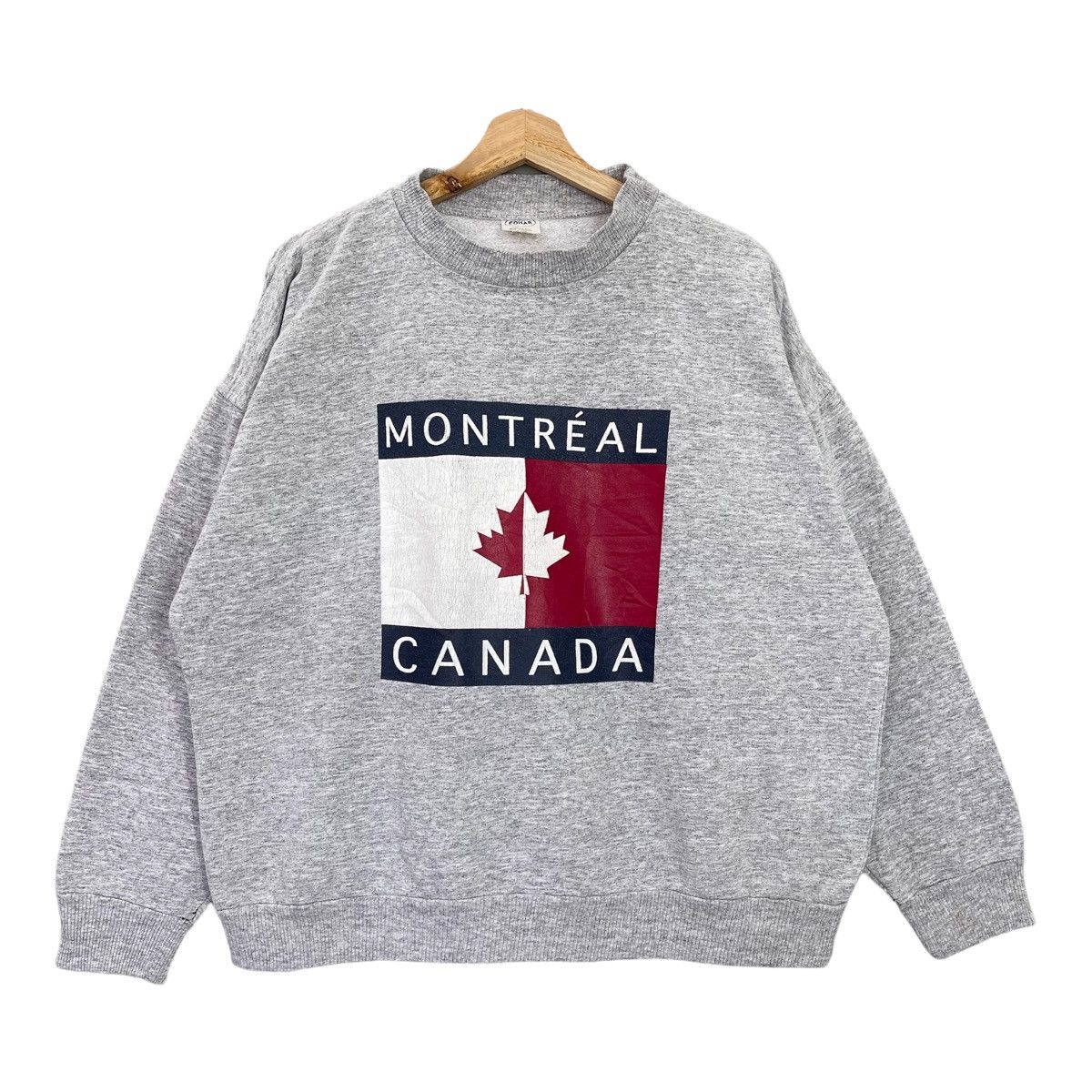Vintage 90s Montreal Canada Big Logo Pullover Sweatshirt OverSize M Size US M / EU 48-50 / 2 - 1 Thumbnail