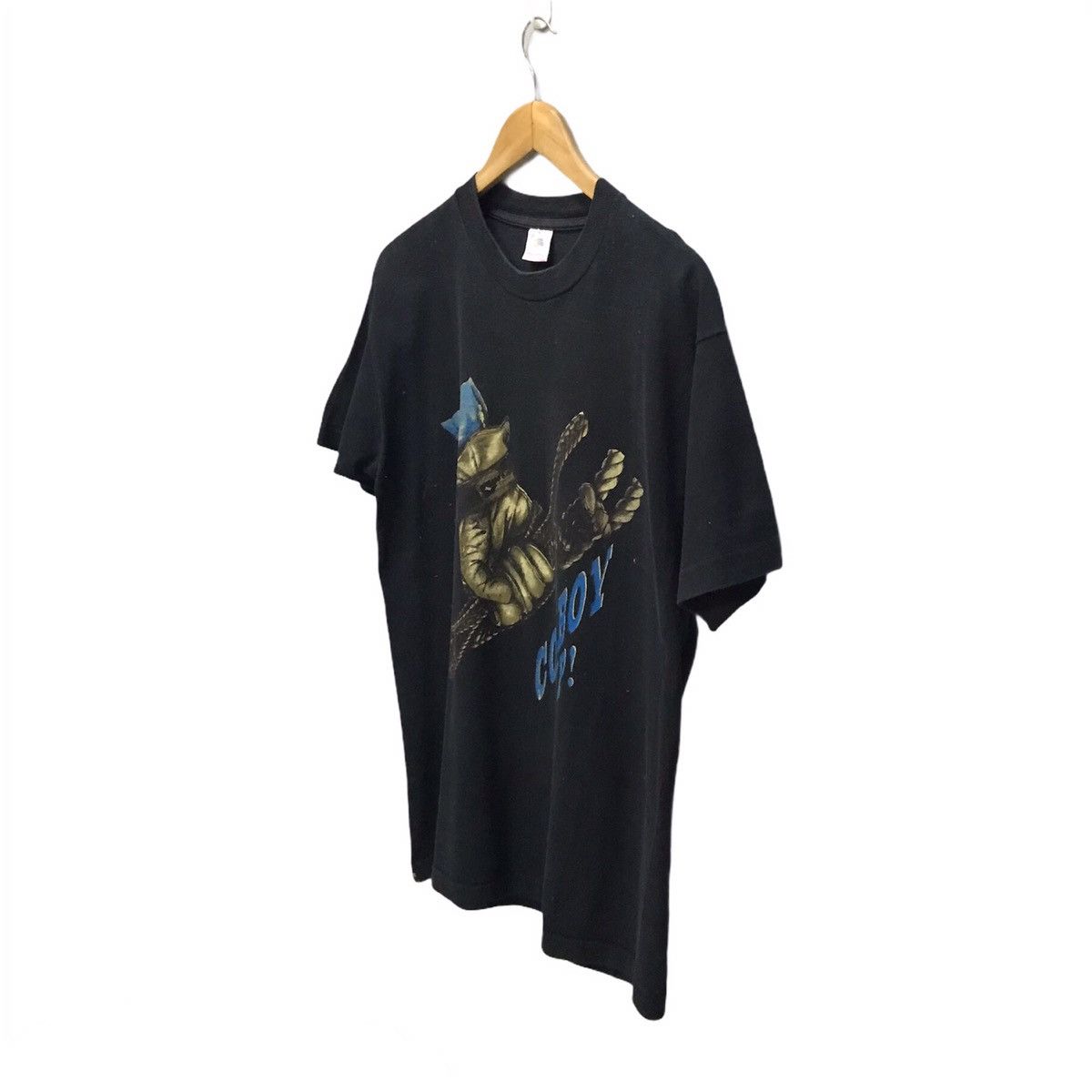 Cowboy Equipment × Vintage Vintage 90s Rodeo Cowboy Up black tee Size US M / EU 48-50 / 2 - 2 Thumbnail