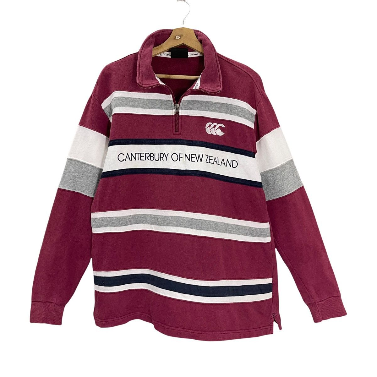 Canterbury of New Zealand × Vintage Vintage Canterbury Of New Zealand Halfzip Sweatshirt Size M Size US M / EU 48-50 / 2 - 1 Thumbnail