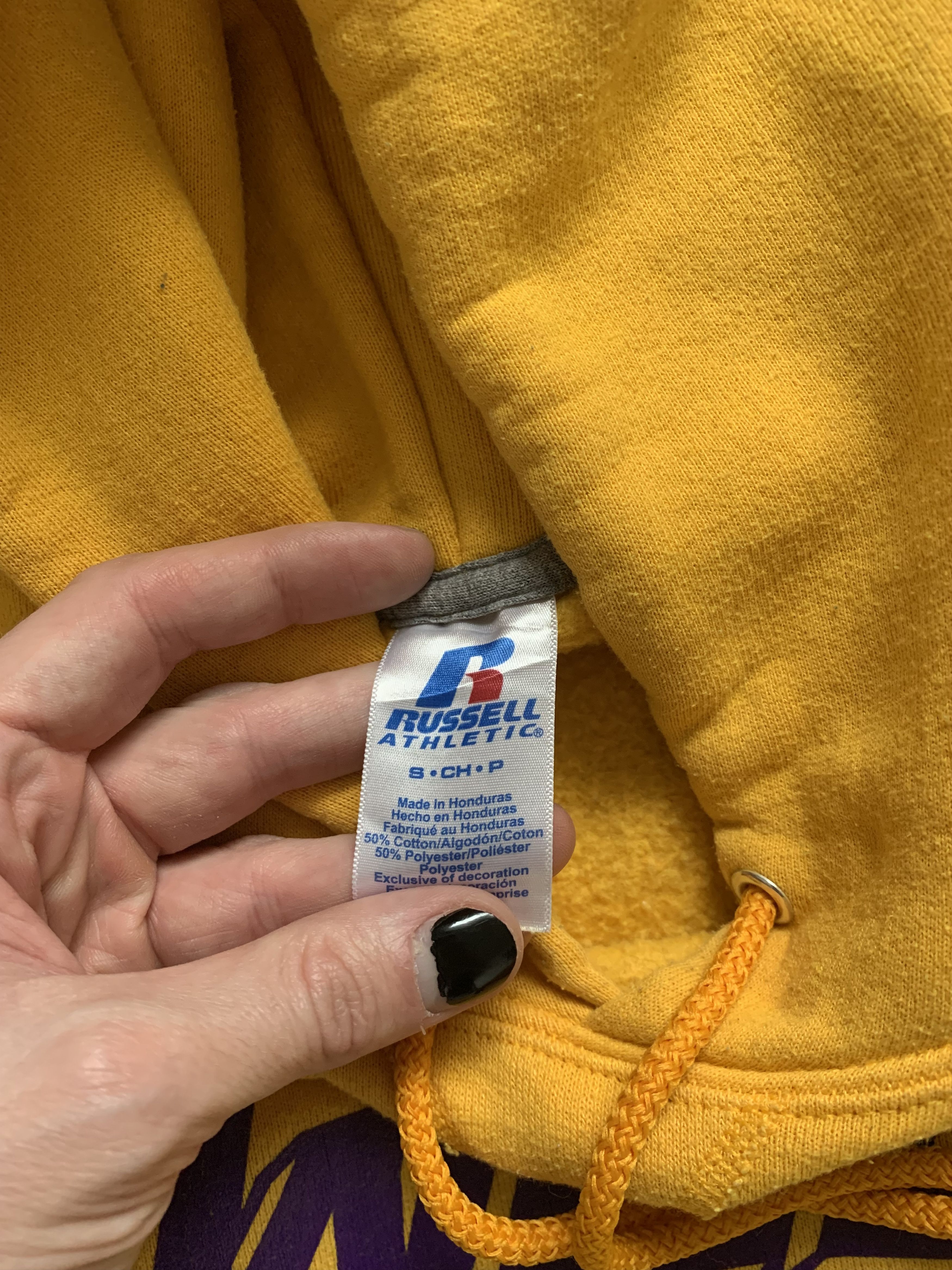 Russell Athletic × Vintage 2000s RUSSELL ATHLETIC SCHOOL HOODIE / SIZE SMALL Size US S / EU 44-46 / 1 - 4 Thumbnail