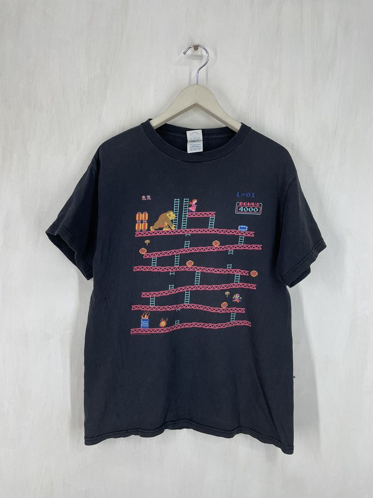 Vintage Y2k super mario nintendo games promo t shirt