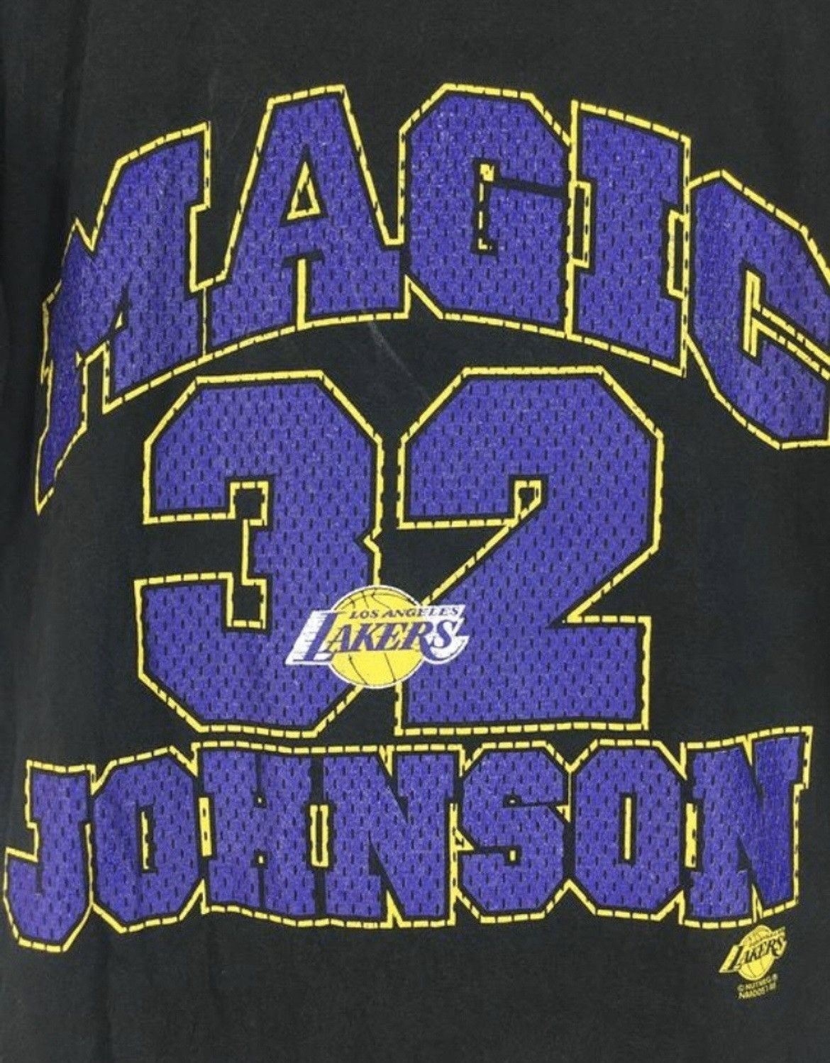 NBA Vintage 90s Los Angeles Lakers Magic Johnson 32 t shirt Size US M / EU 48-50 / 2 - 4 Thumbnail