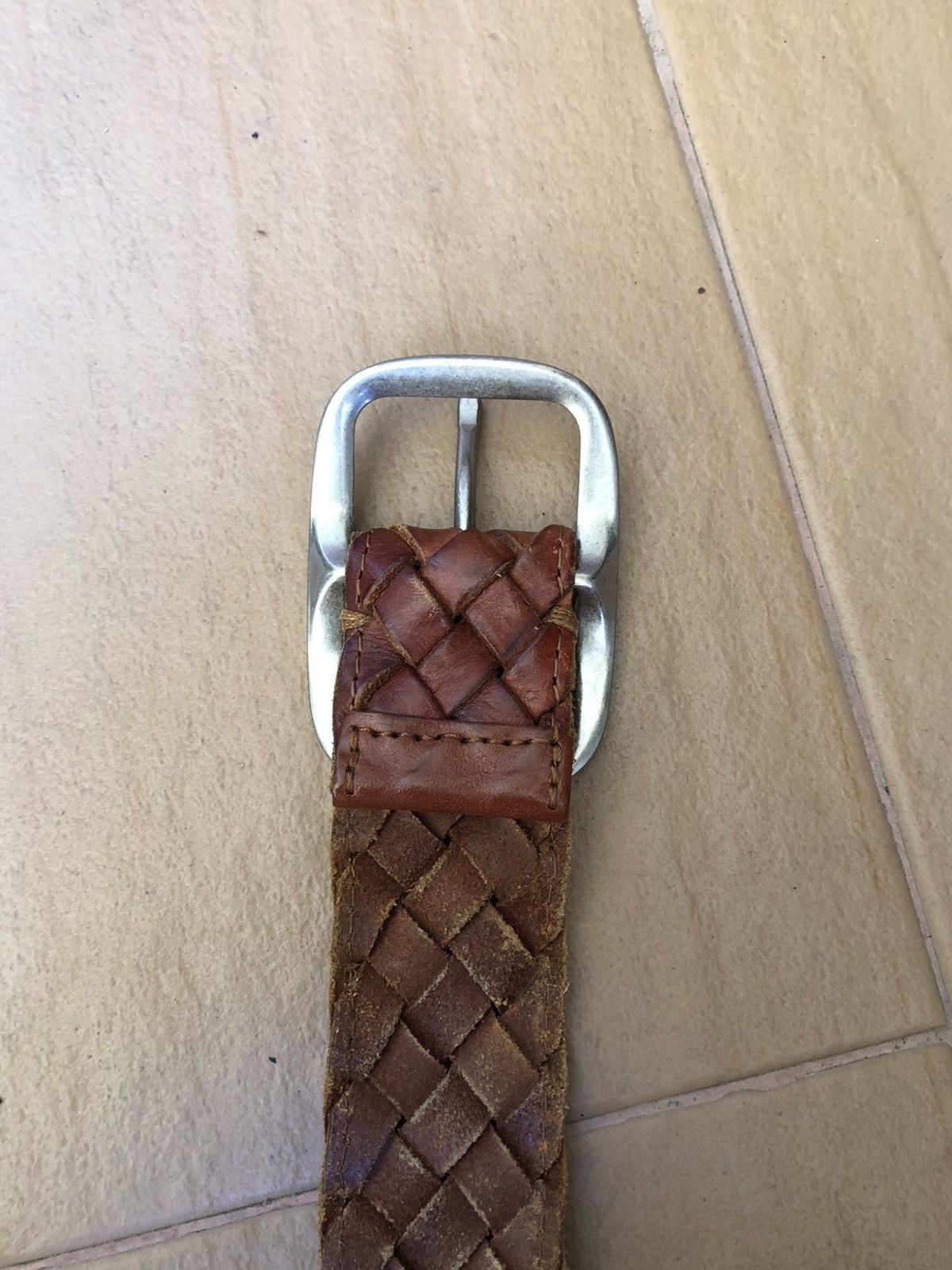 Cowboy Equipment × Leather Vintage Brown Leather Cowboy Fashion Buckle Belts Size ONE SIZE - 3 Thumbnail