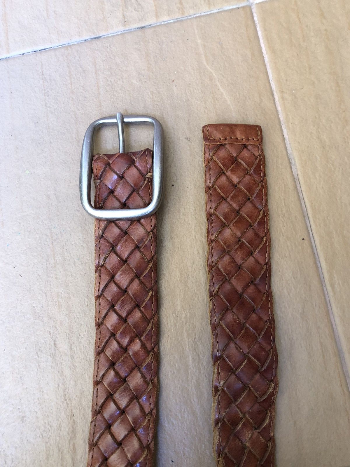 Cowboy Equipment × Leather Vintage Brown Leather Cowboy Fashion Buckle Belts Size ONE SIZE - 5 Thumbnail