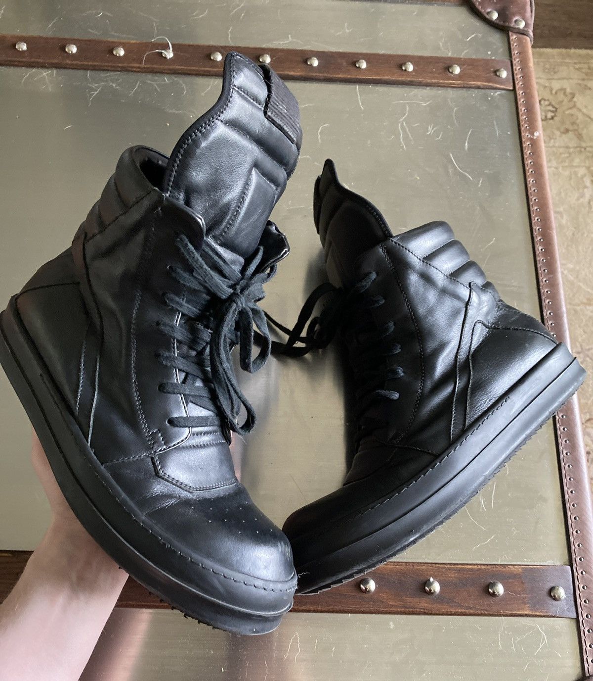 Rick Owens Rick Owens black Geobasket Size US 9.5 / EU 42-43 - 2 Thumbnail