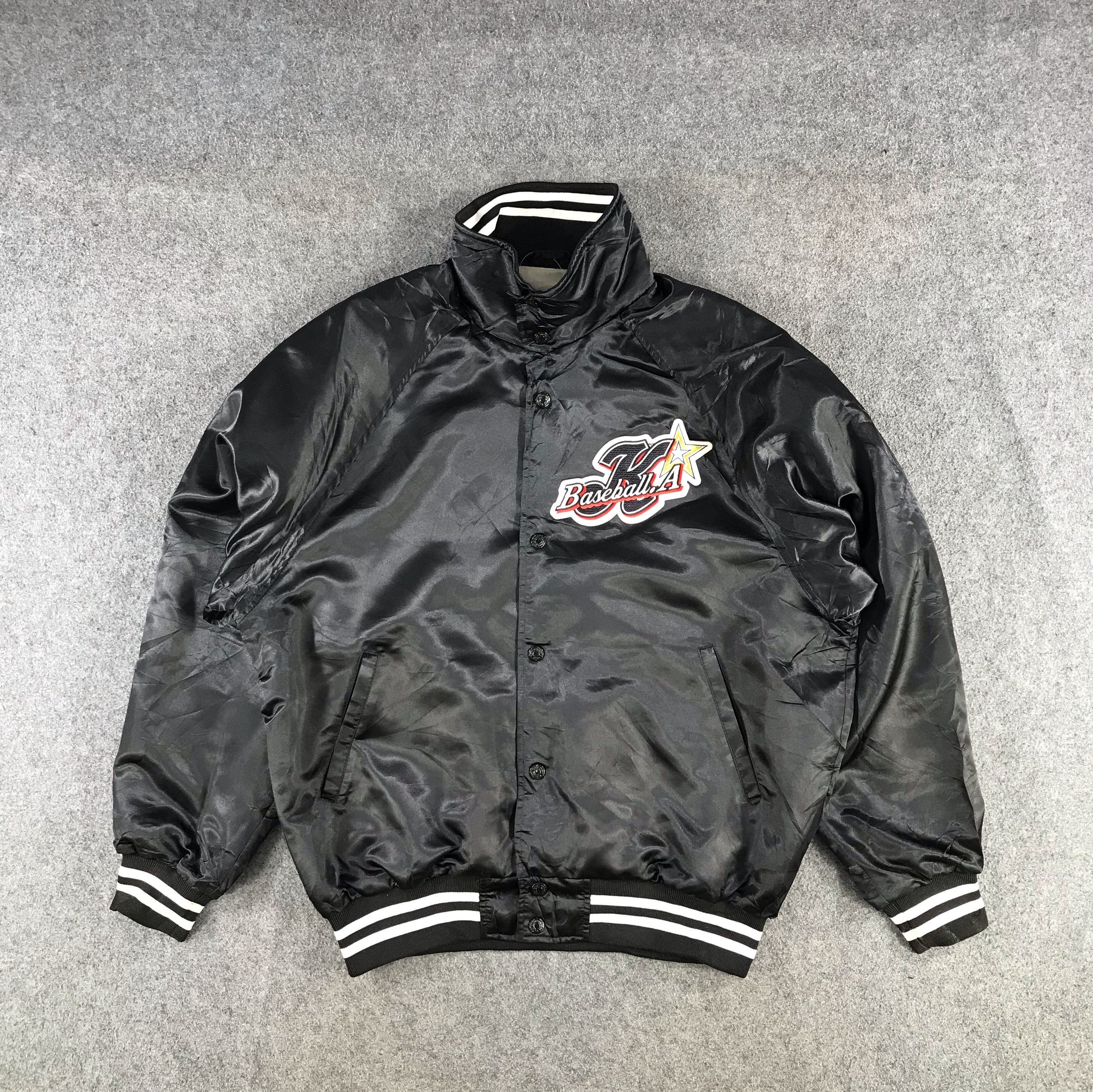 Vintage Baseball Club Satin Bomber Varsity Jacket JC125