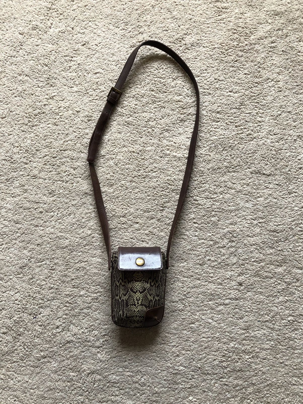 Paul Smith 1990s Paul Smith Snake Skin Cigarette Box Leather Sling Bag Size ONE SIZE - 1 Thumbnail