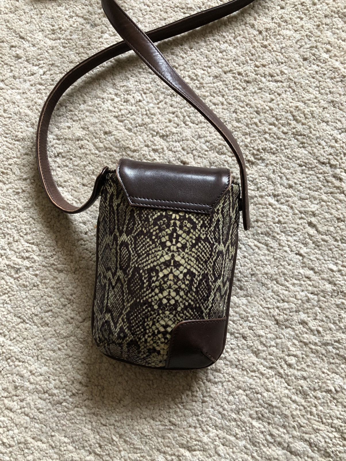 Paul Smith 1990s Paul Smith Snake Skin Cigarette Box Leather Sling Bag Size ONE SIZE - 4 Thumbnail