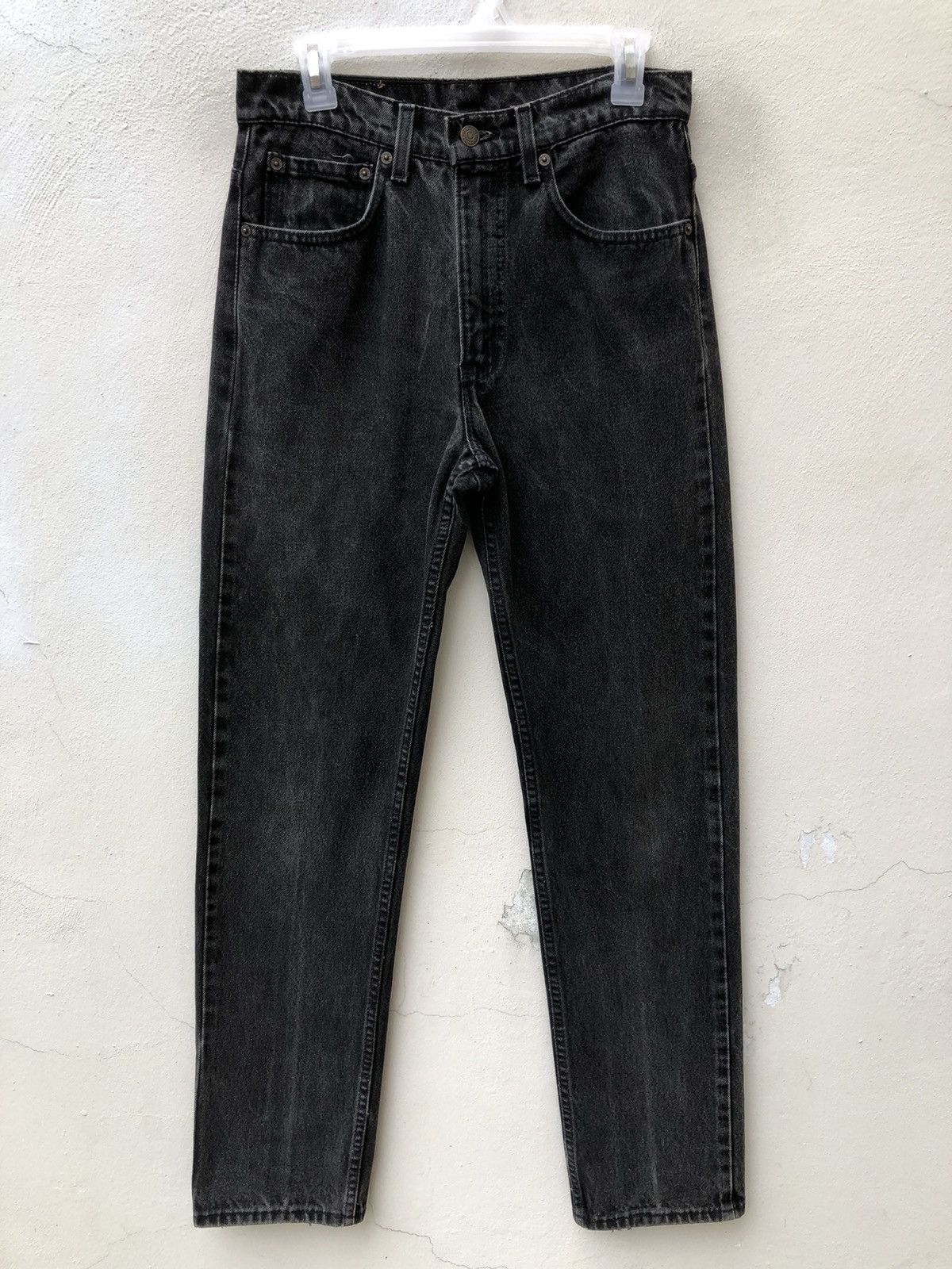 Levi's × Vintage Vintage 1995 Levi’s 505 Straight Leg Faded Black Denim Jeans Size US 31 - 3 Thumbnail
