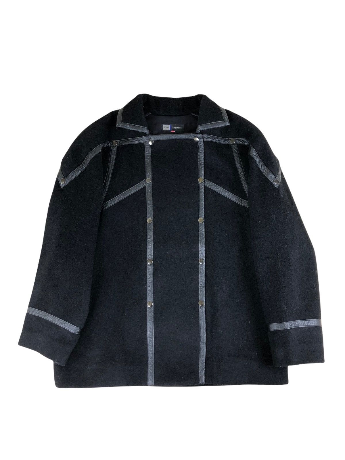Karl Lagerfeld 1990s Karl Legarfeld Archive Napoleon Wool Coat Size US M / EU 48-50 / 2 - 2 Thumbnail