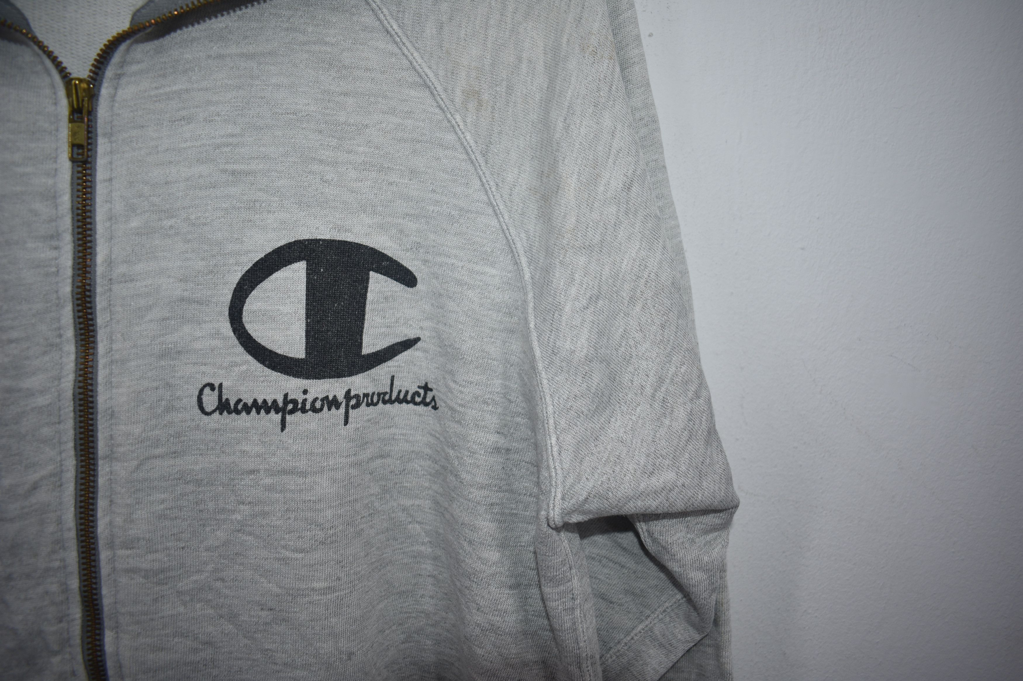 Champion × Vintage Vintage Champion Zipper Up Hoodie Big Logo Size US M / EU 48-50 / 2 - 2 Thumbnail