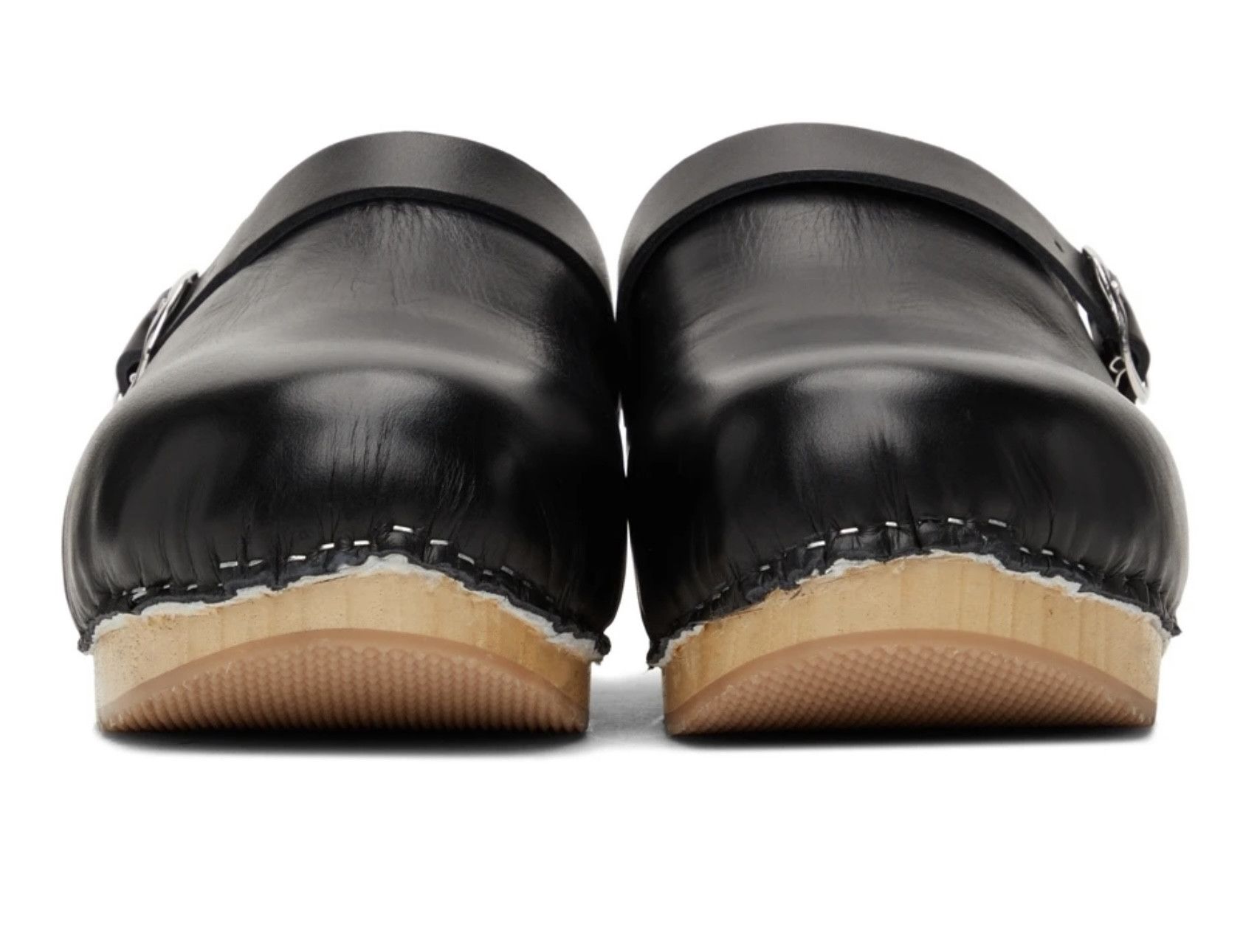 Magliano Magliano Round-toe Black Leather, Shearling Lined Clogs NIB Size US 10 / EU 43 - 2 Thumbnail