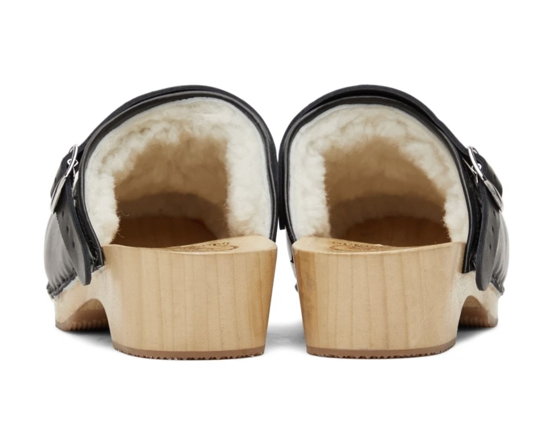 Magliano Magliano Round-toe Black Leather, Shearling Lined Clogs NIB Size US 10 / EU 43 - 3 Thumbnail