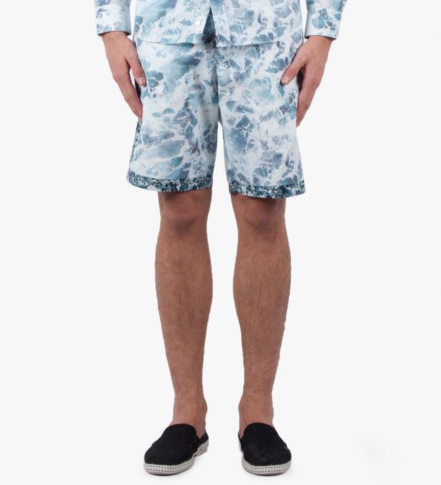 Patrik Ervell Patrick Ervell Ocean and Blossom Silk Shorts Size US 36 / EU 52 - 4 Thumbnail