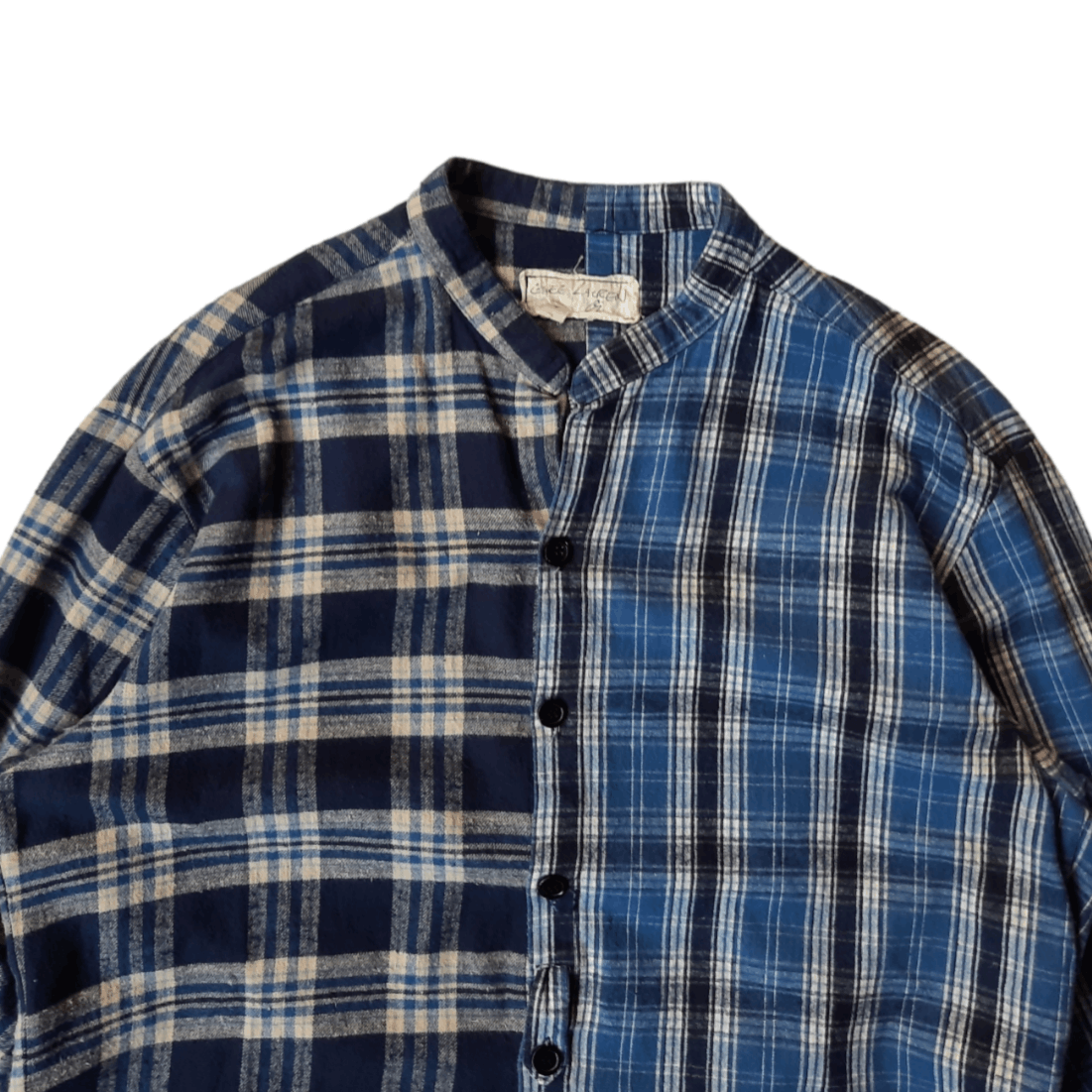 Greg Lauren Greg Lauren Mixed Blue Plaid Studio Shirt Size US L / EU 52-54 / 3 - 2 Thumbnail