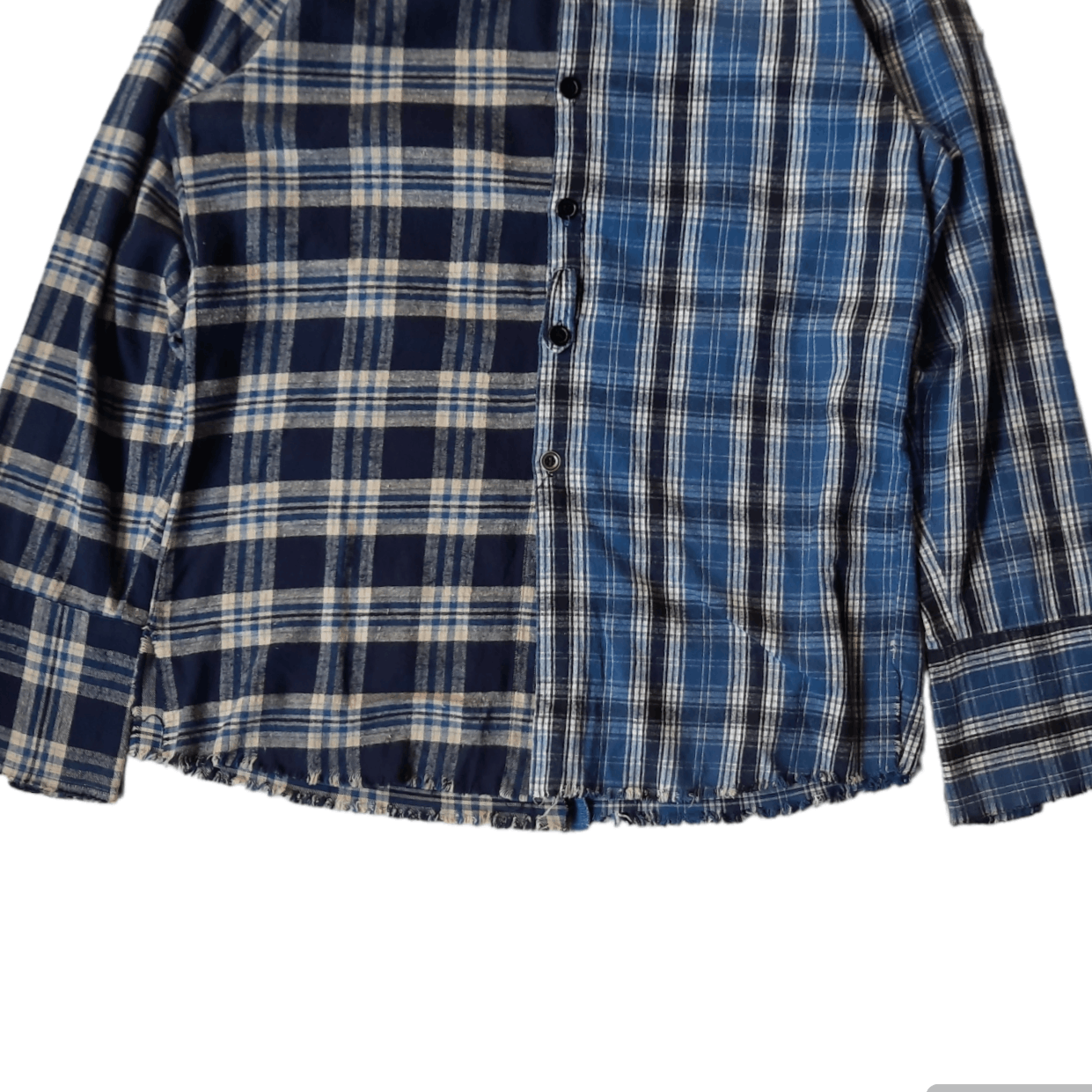 Greg Lauren Greg Lauren Mixed Blue Plaid Studio Shirt Size US L / EU 52-54 / 3 - 7 Thumbnail