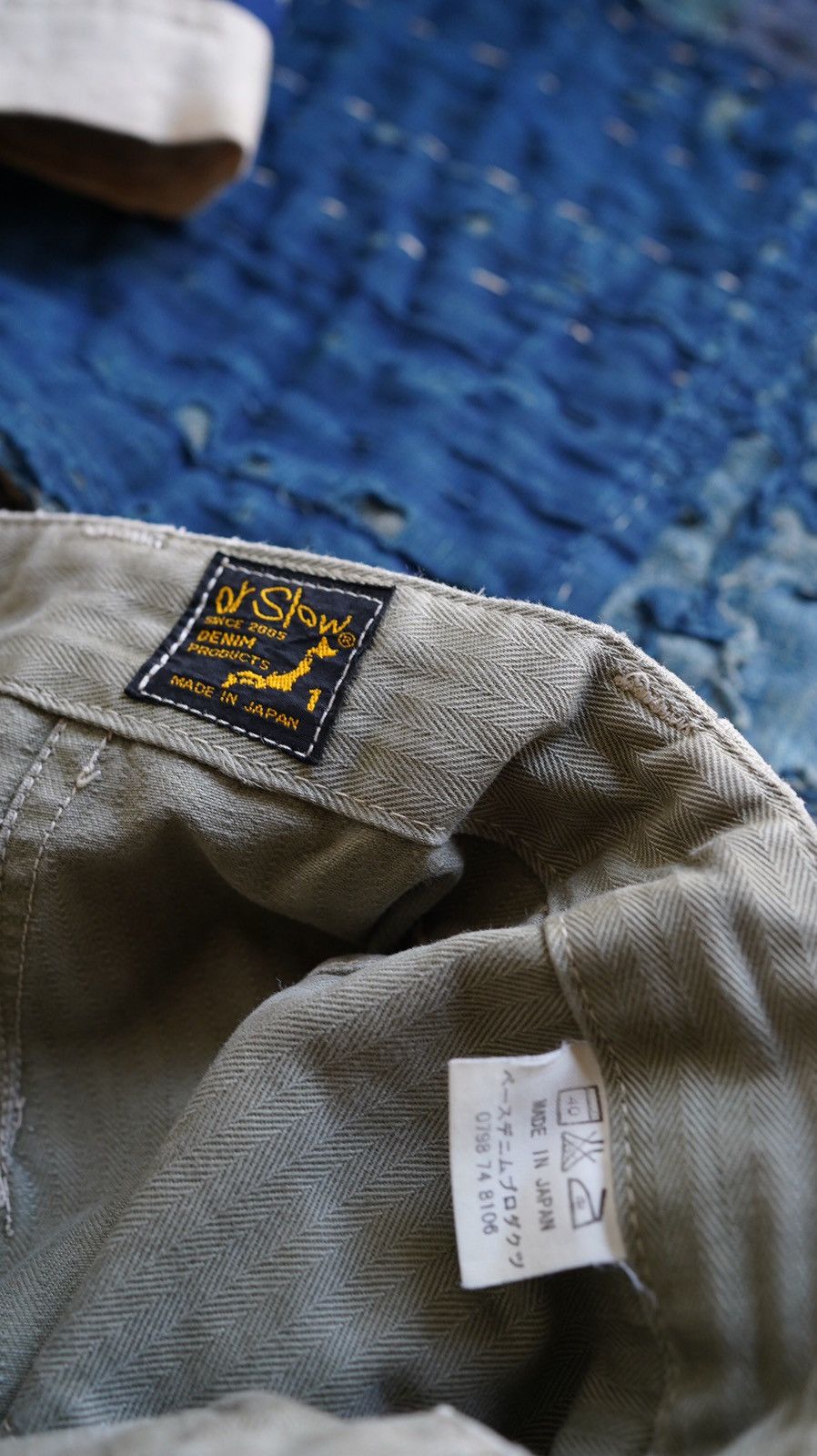 Handmade × Japanese Brand × Orslow Orslow P-41 Trouser “Green Peace” Boro 1 of 1 Size US 31 - 8 Thumbnail