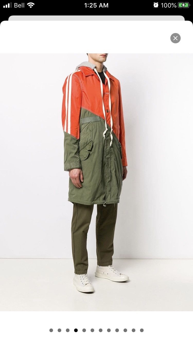 RARE NEW Greg Lauren hooded rain track coat parka jacket