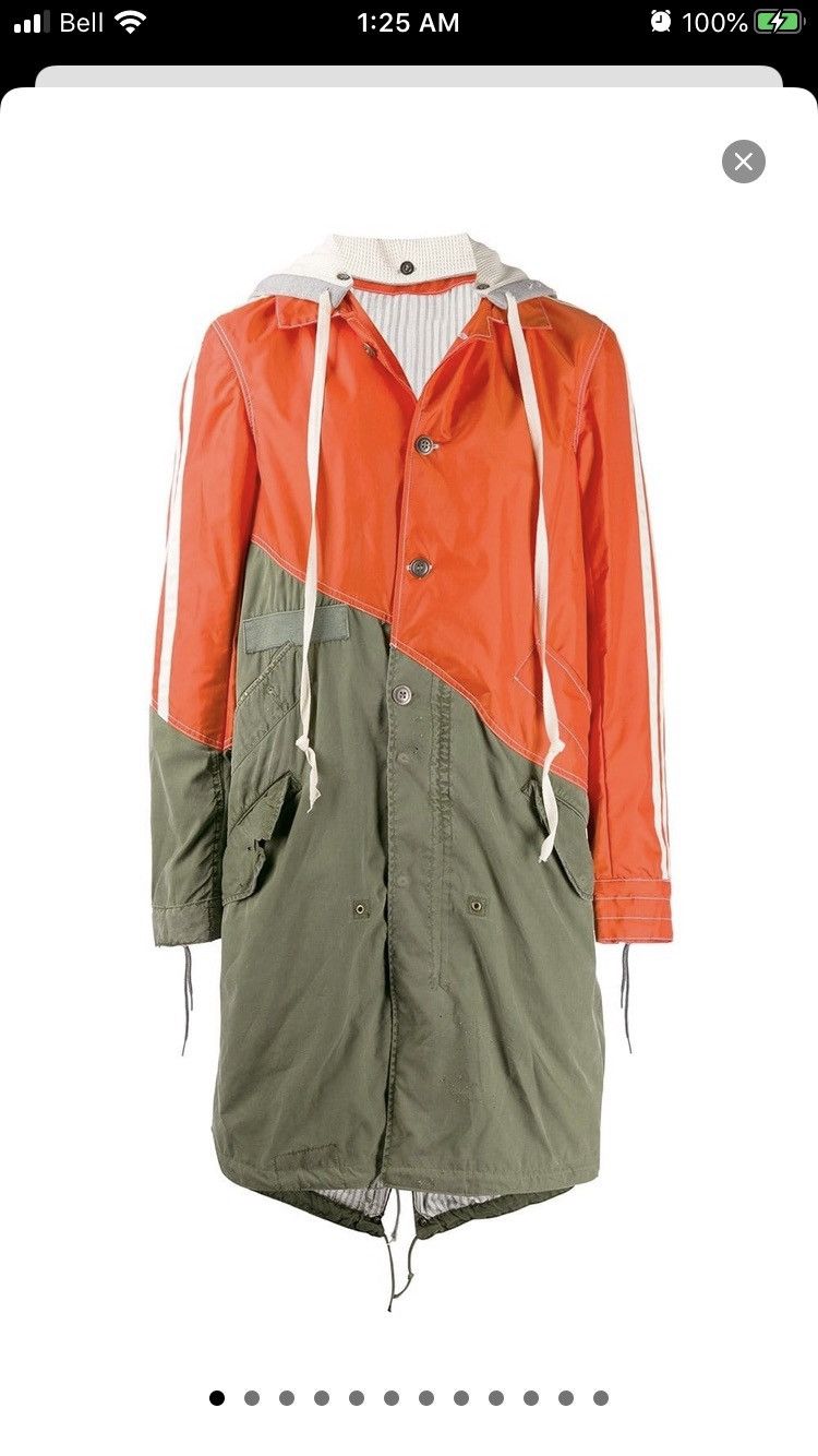 RARE NEW Greg Lauren hooded rain track coat parka jacket