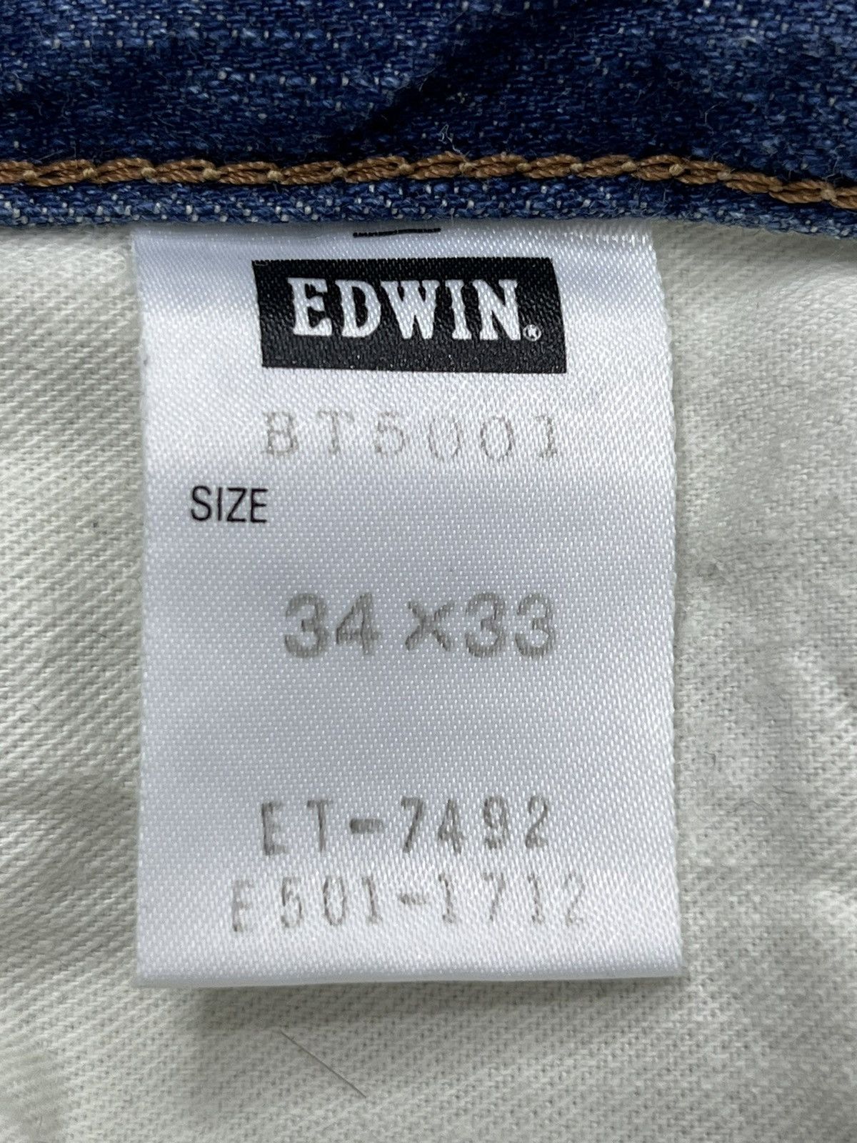 Edwin FLARED🔥BLUE TRIP 503 Raw Blue Distressed Denim Made in Japan Size US 34 / EU 50 - 11 Thumbnail