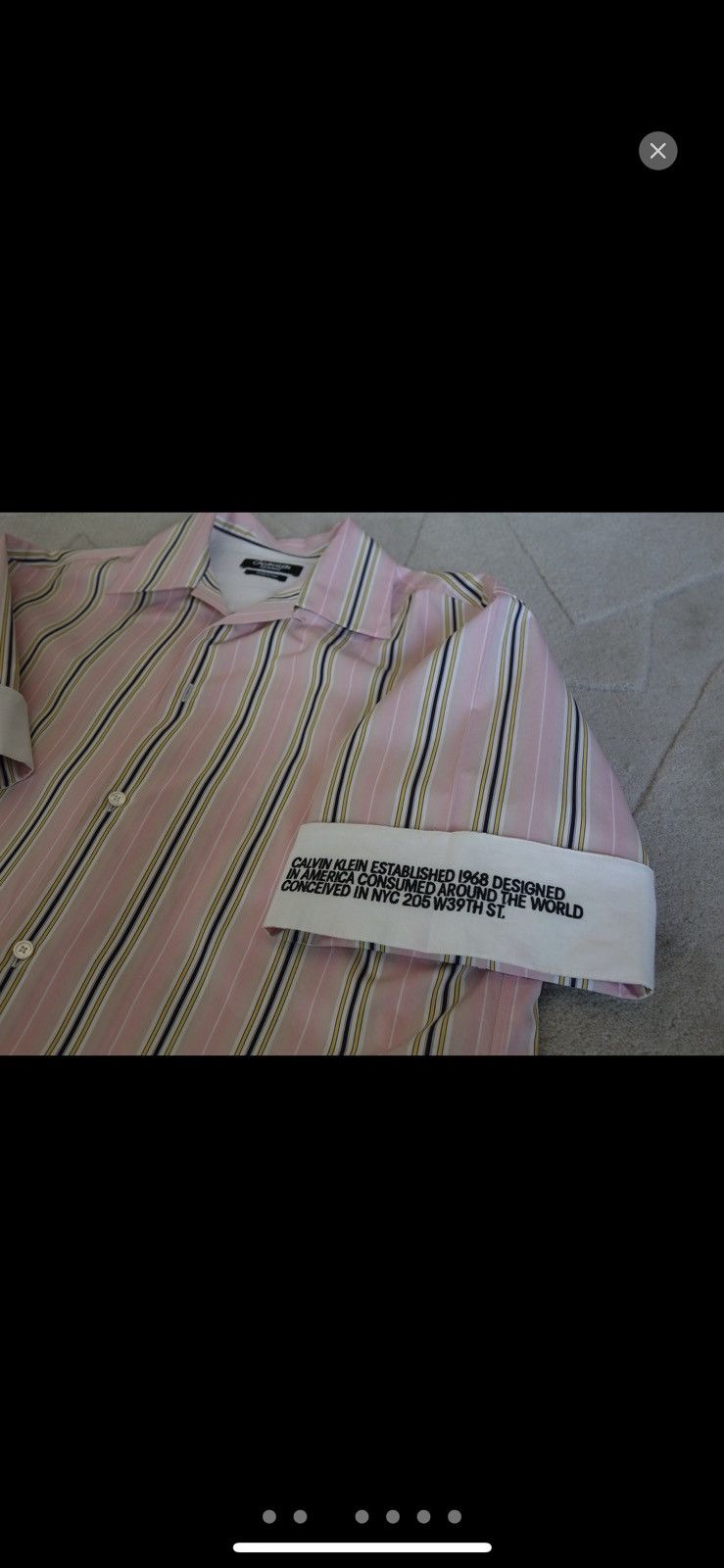 Calvin Klein 205W39NYC × Raf Simons Calvin Klein 295w39nyc striped oversized logo shirt Size US M / EU 48-50 / 2 - 4 Thumbnail
