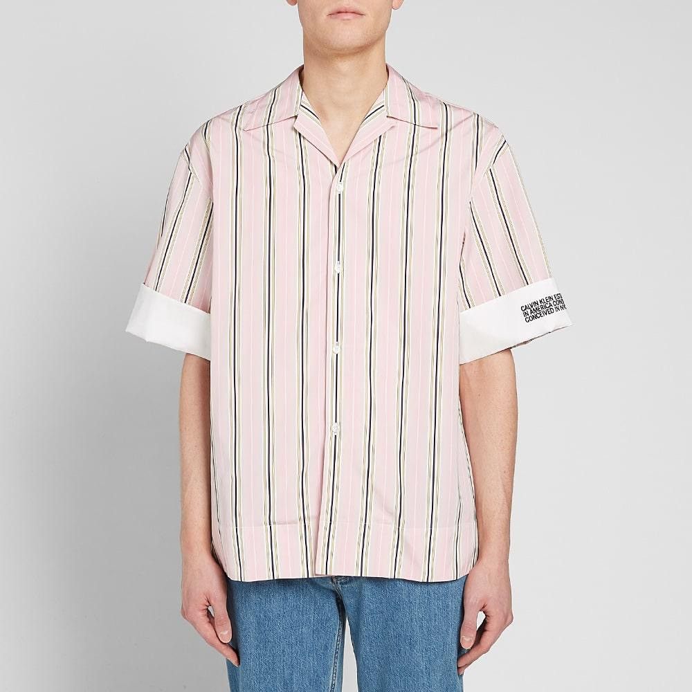 Calvin Klein 205W39NYC × Raf Simons Calvin Klein 295w39nyc striped oversized logo shirt Size US M / EU 48-50 / 2 - 1 Thumbnail