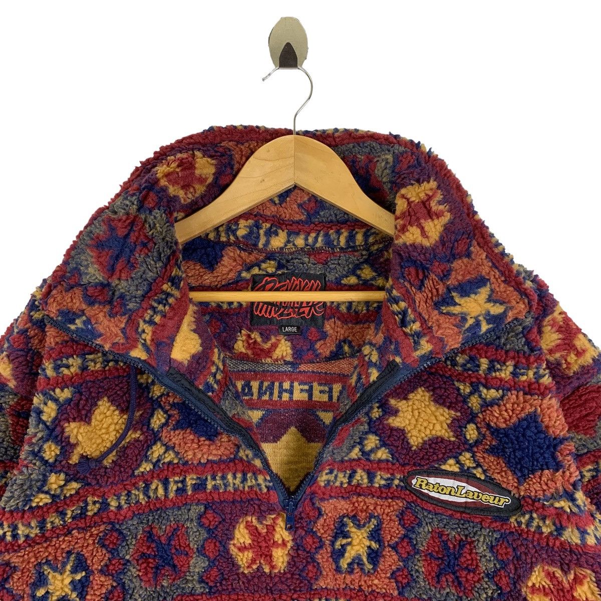 Japanese Brand Vintage RATON LAVEUR Japanese Deep Pile Fleece Sweatshirt Size US L / EU 52-54 / 3 - 8 Thumbnail