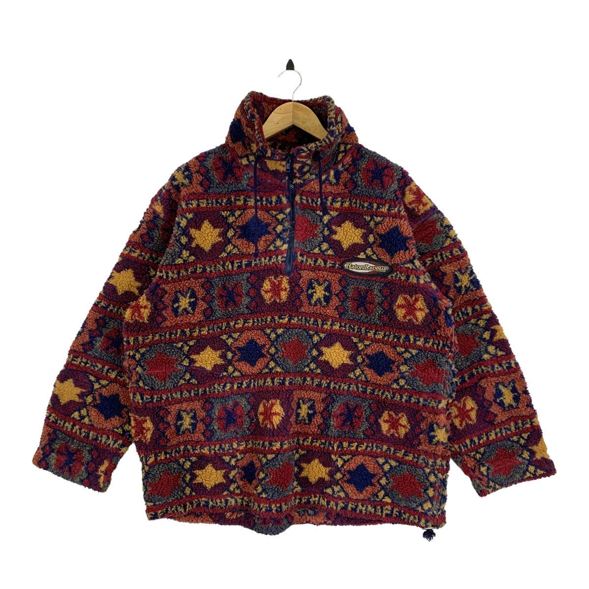 Japanese Brand Vintage RATON LAVEUR Japanese Deep Pile Fleece Sweatshirt Size US L / EU 52-54 / 3 - 1 Thumbnail