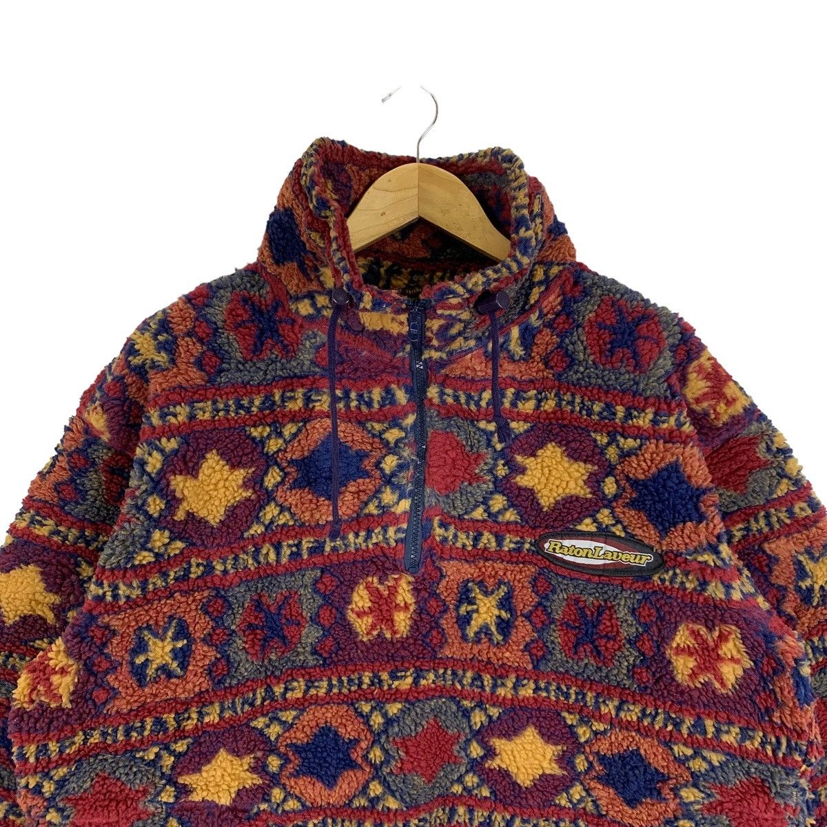 Japanese Brand Vintage RATON LAVEUR Japanese Deep Pile Fleece Sweatshirt Size US L / EU 52-54 / 3 - 4 Thumbnail