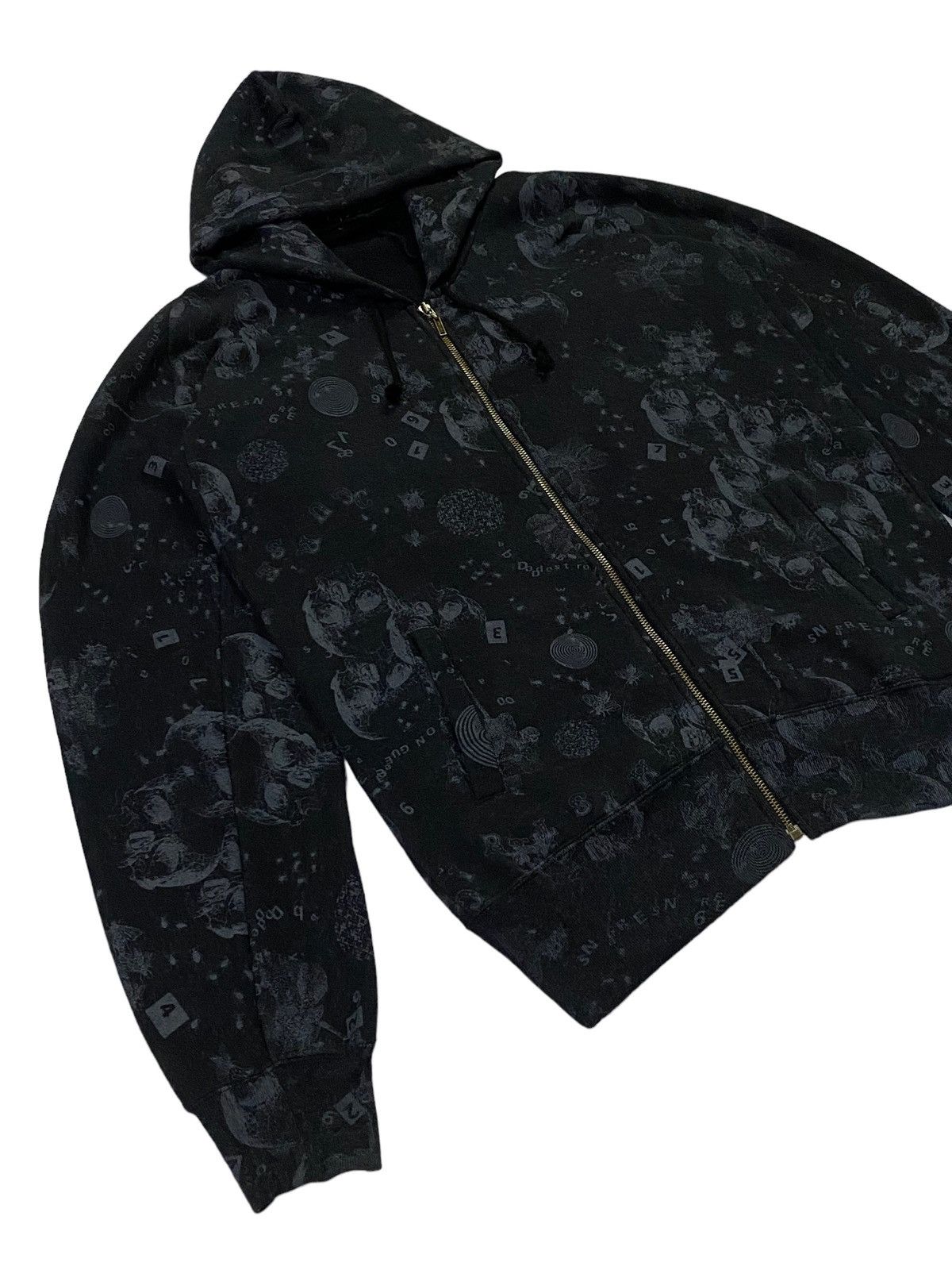 Hysteric Glamour × Japanese Brand Rare🔥Hysteric Glamour Fullprint Skull Zip-Ups Hoodie Size US M / EU 48-50 / 2 - 18 Thumbnail