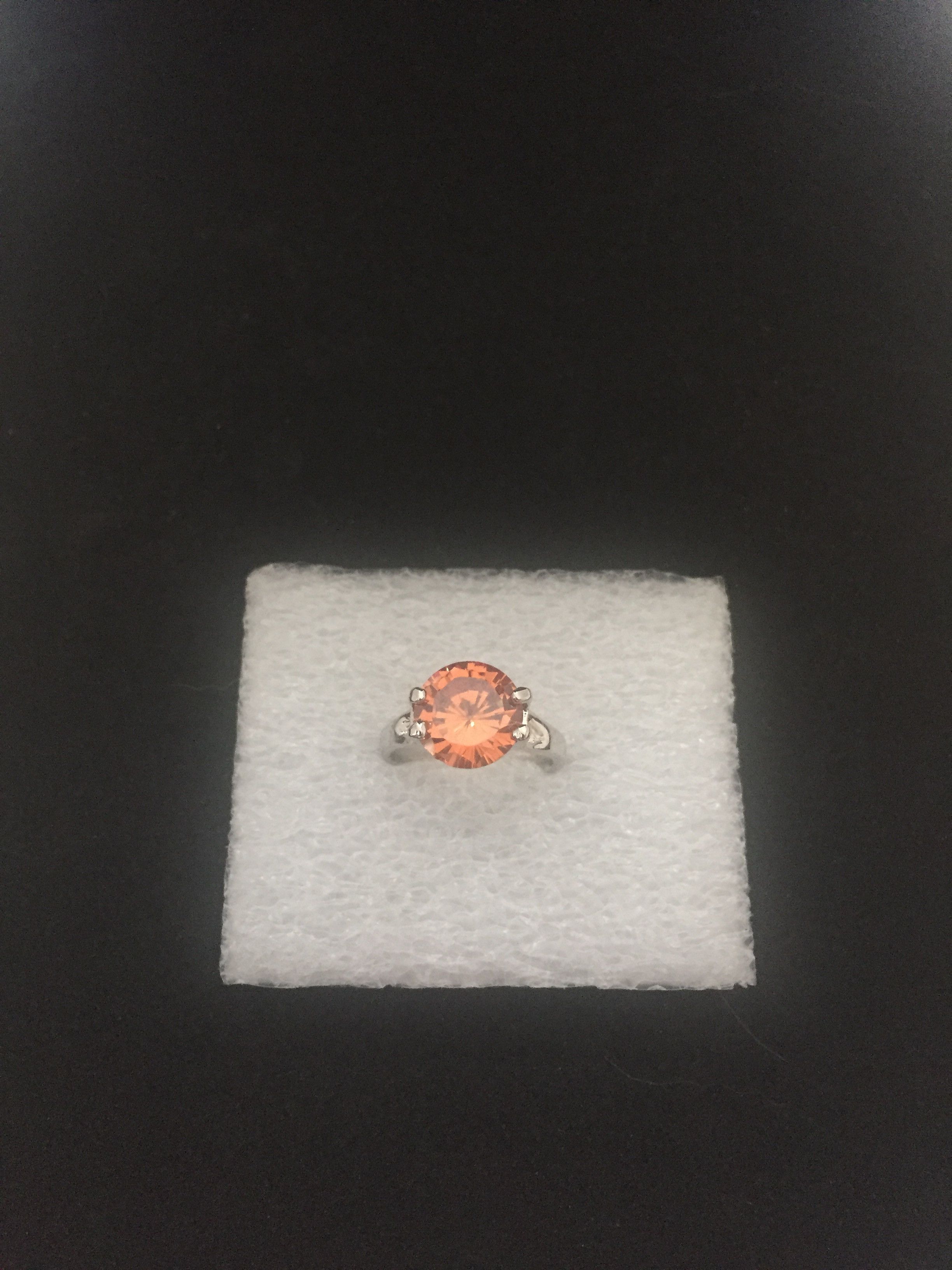 Jewelry Orange CZ Ring - Size 9.5 Size ONE SIZE - 1 Thumbnail