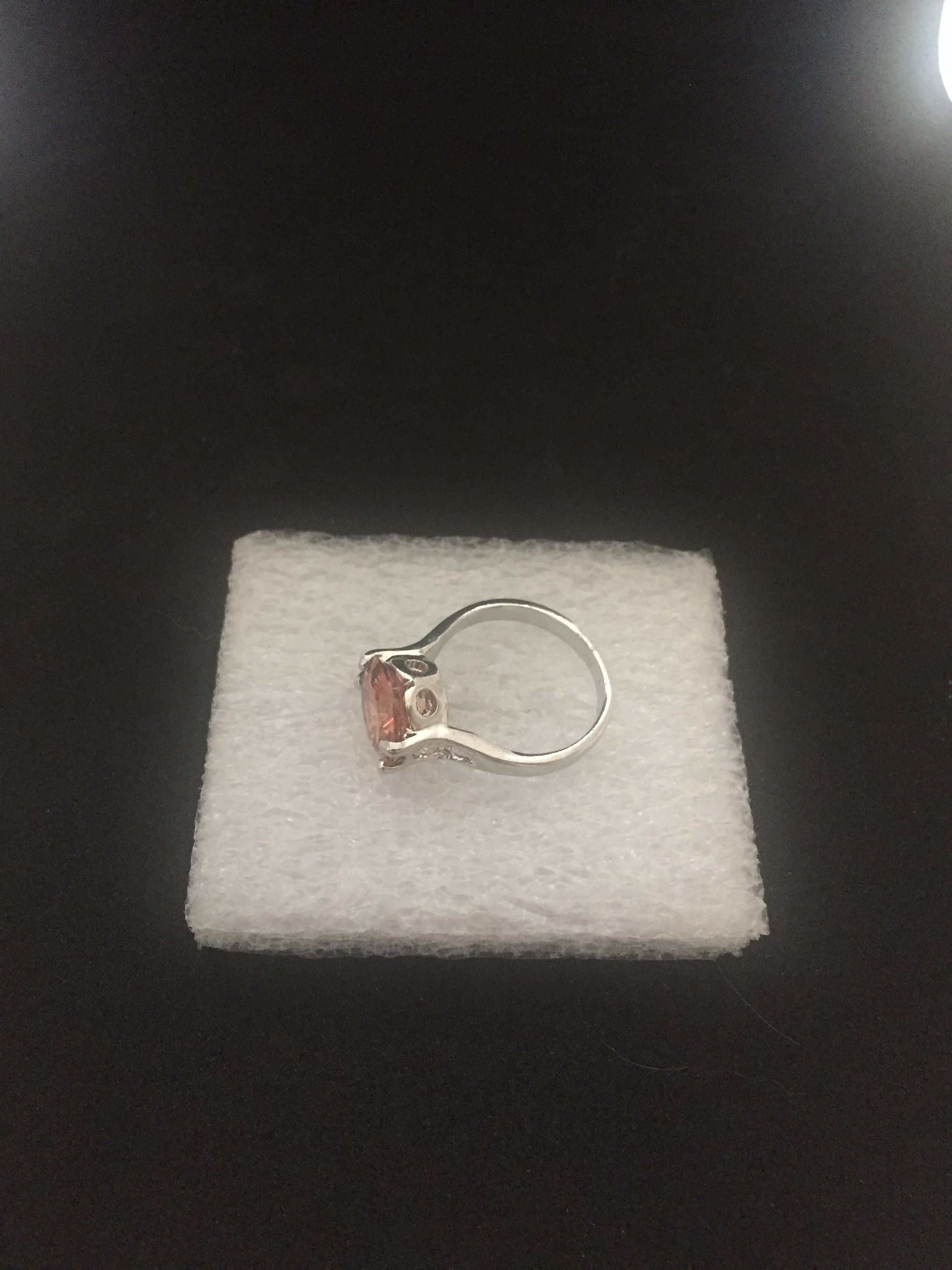 Jewelry Orange CZ Ring - Size 9.5 Size ONE SIZE - 2 Thumbnail